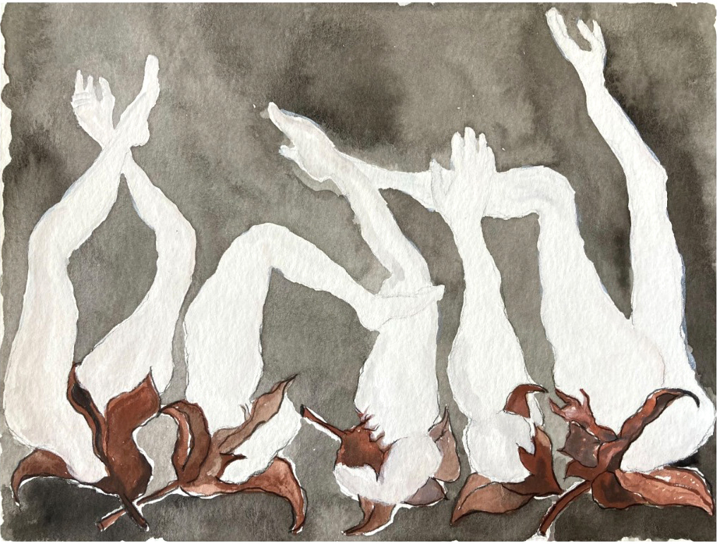 sem título, da série corpo algodão, 2023 aquarela sobre papel 14,8 x 21 cm