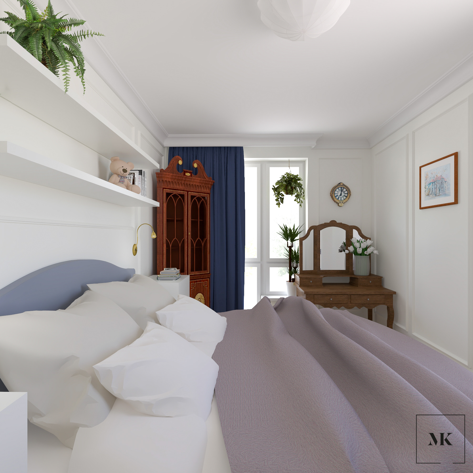 sypialnia klasyczna blue