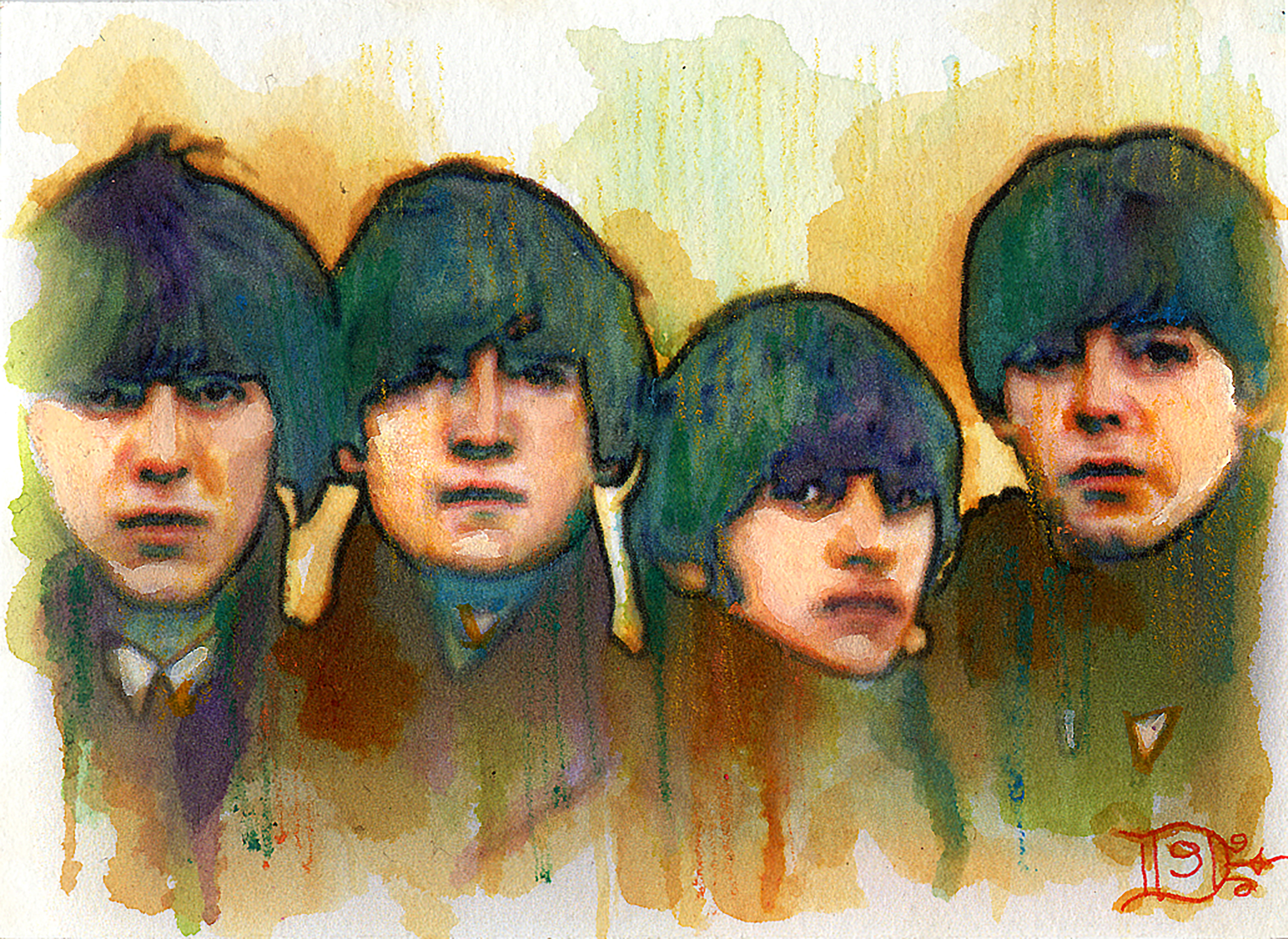The Beatles Sketch Card RabidArt.com