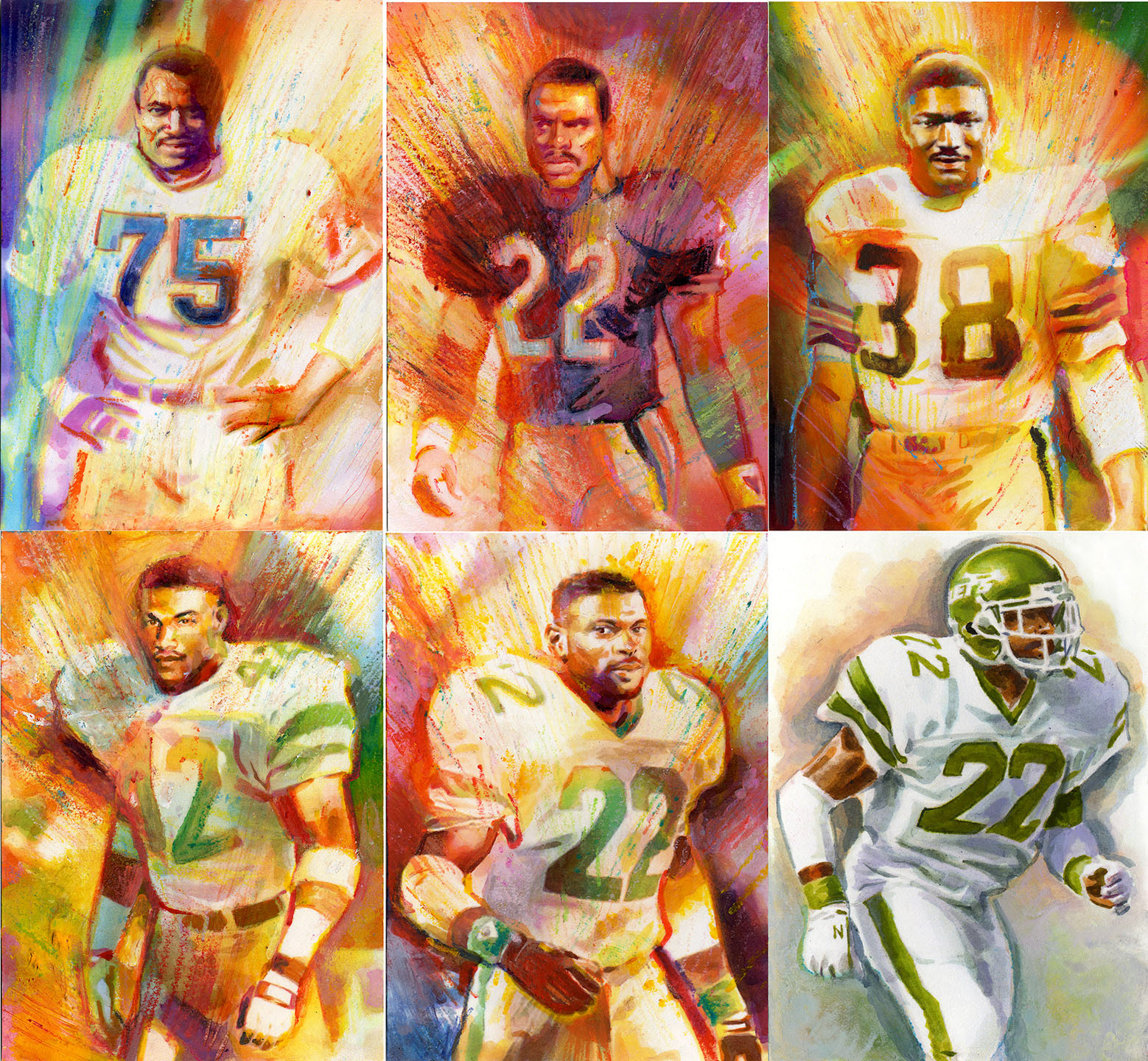 Football Icons Sketch Cards