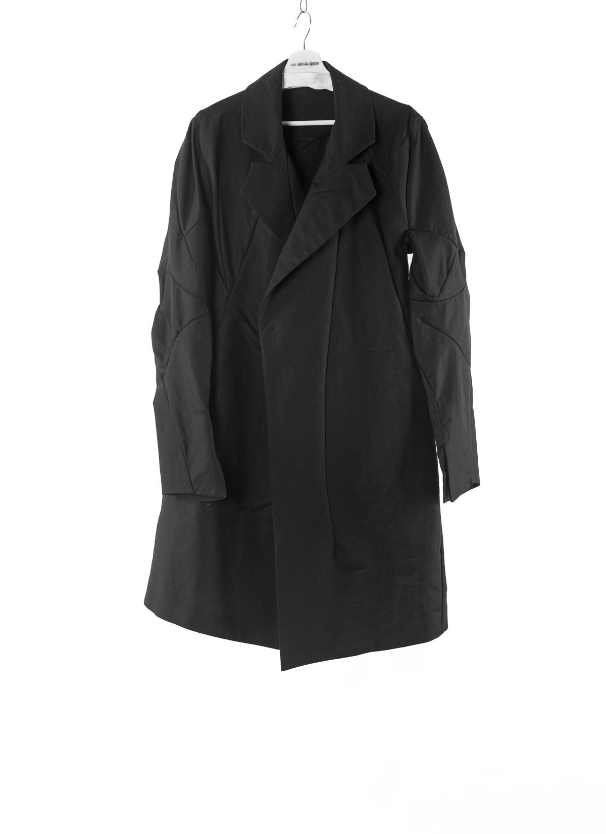 distortion officer coat, black, cotton/ea