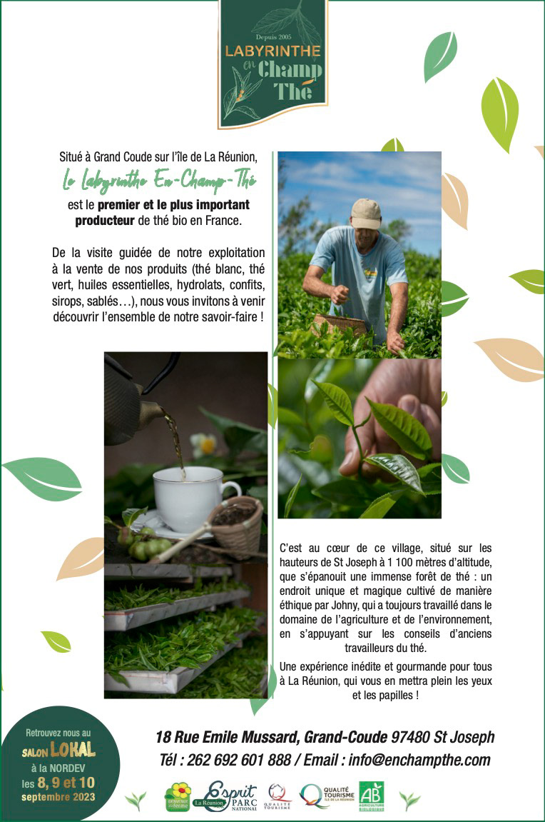 1/4 de part réalisé pour le "Labyrinthe en Champ Thé" pour l'un des magazines du Quotidien de La Réunion