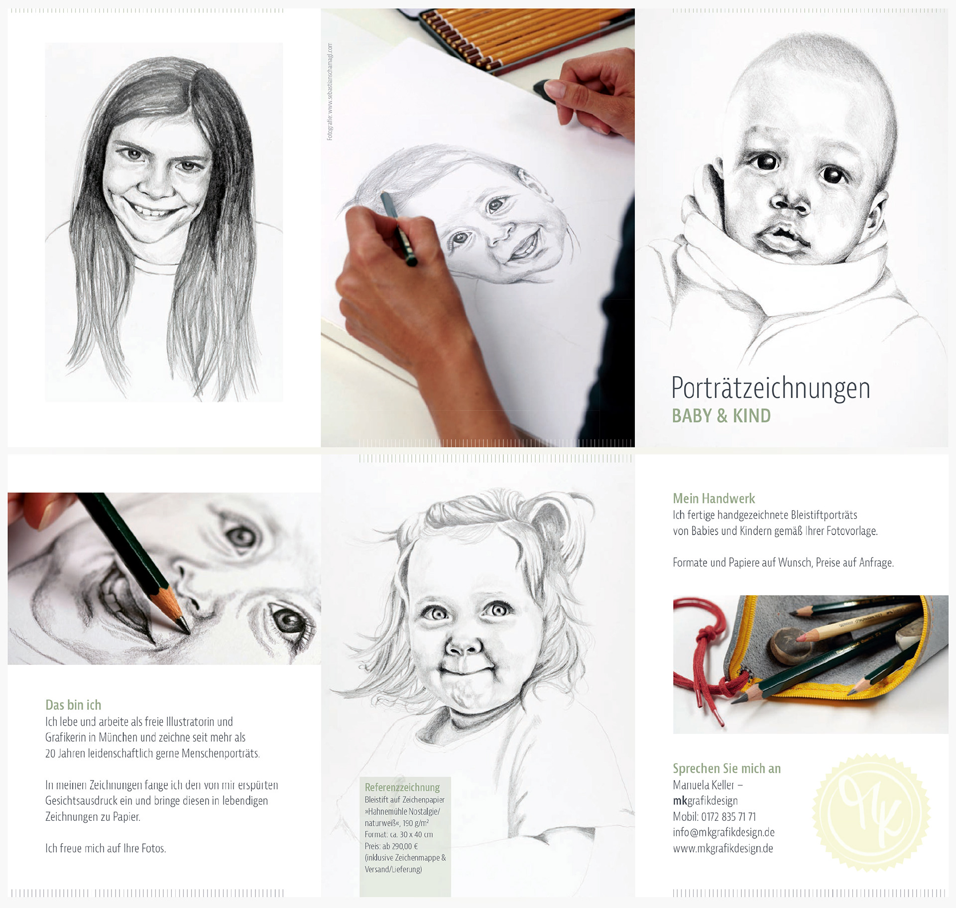 mkgrafikdesign Porträtzeichnungen von Babies & Kindern