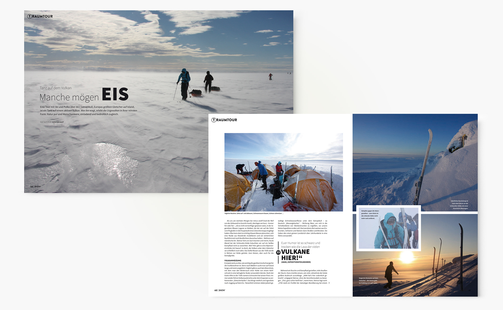 Ebner Media Group: »Snow« Gestaltung | Bildauswahl | Layout | Druckvorstufe