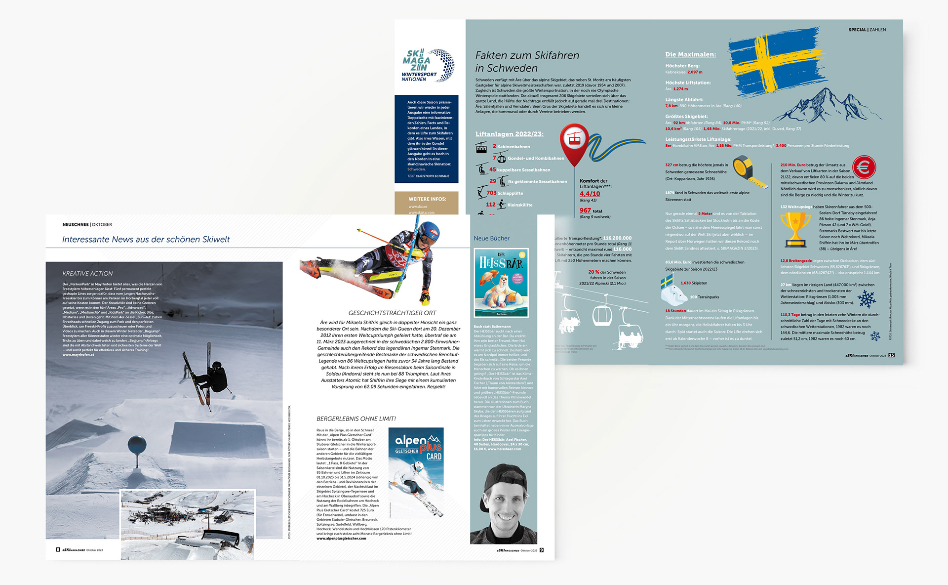 Ebner Media Group: »SkiMagazin« Gestaltung | Bildauswahl | Layout | Druckvorstufe