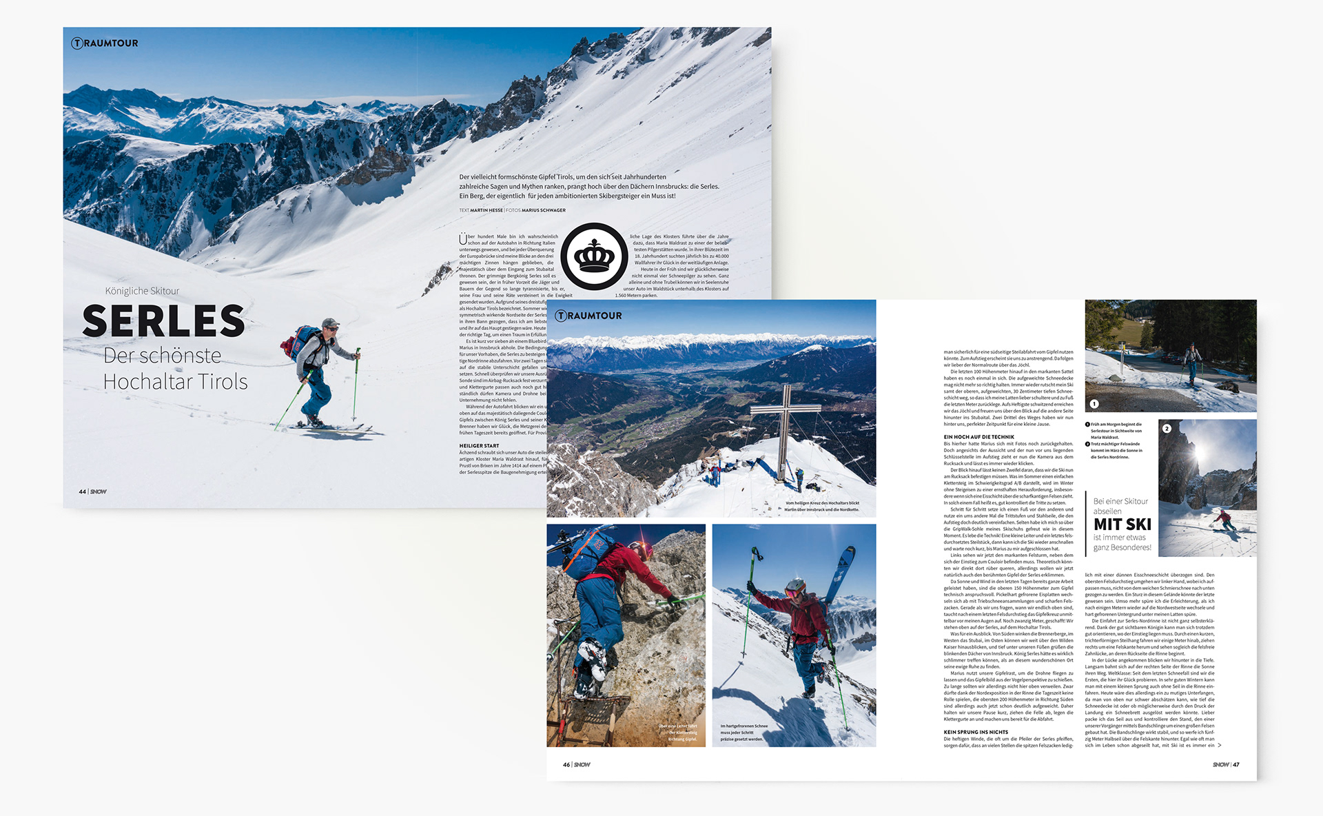 Ebner Media Group: »Snow« Gestaltung | Bildauswahl | Layout | Druckvorstufe