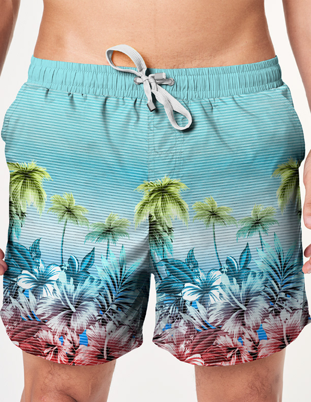 Old School Tropics - Stock elements, Manipulated & combined for unique design. Single panel print. Created in Photoshop.