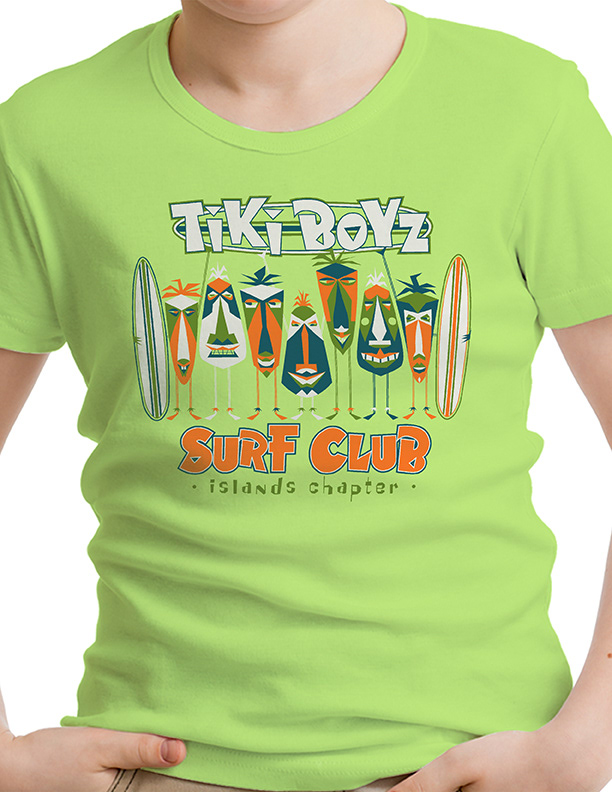 Tiki Boyz - Digitally drawn image. Created in Illustrator.