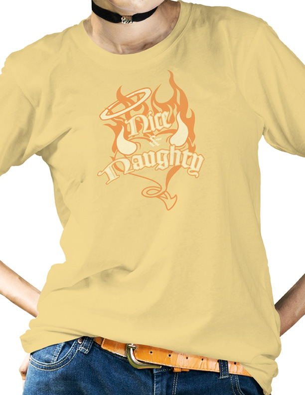 Nice & Naughty - Digitally drawn image. Created in Illustrator.