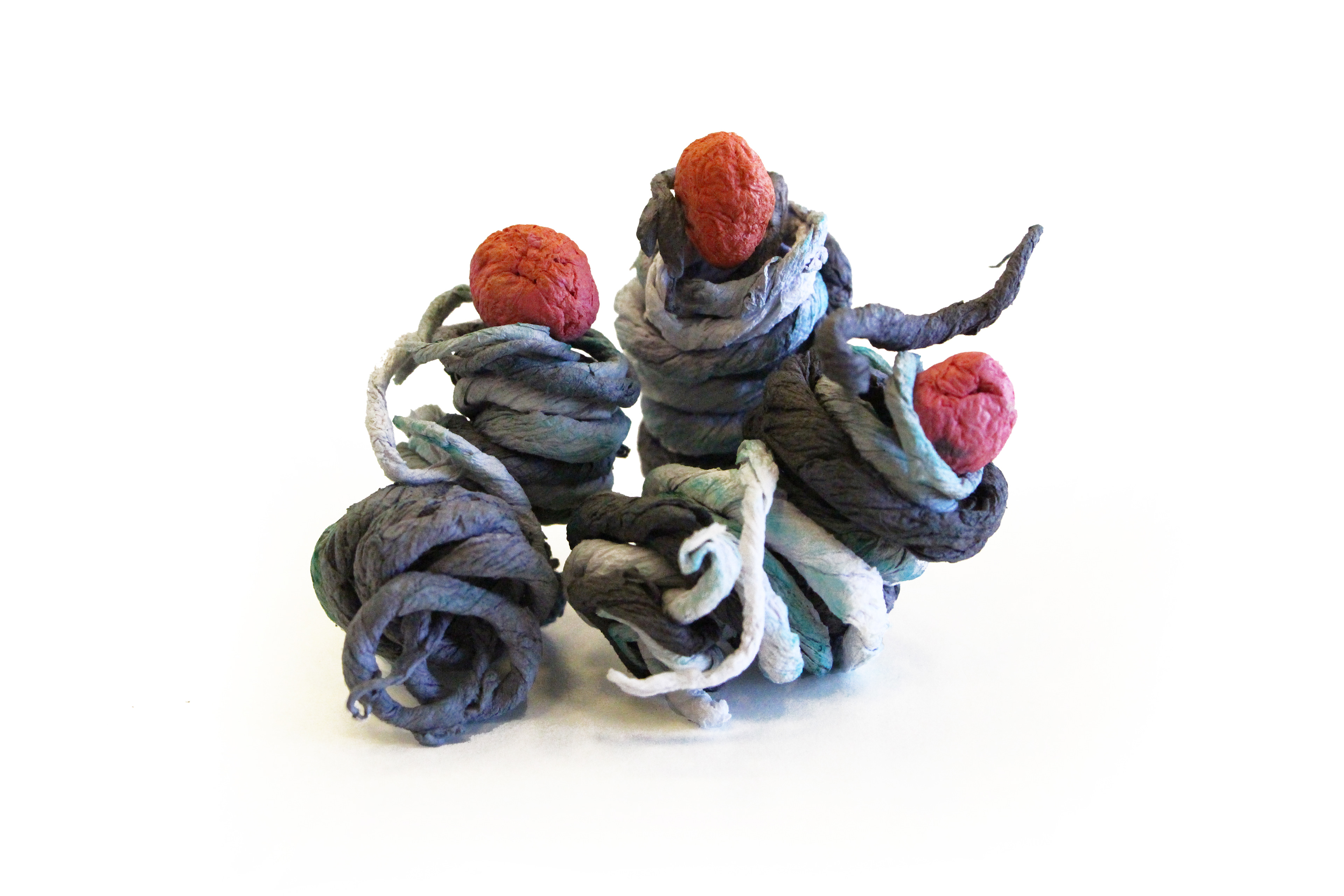 3 monkeys, 3D paper artwork, 10x7x10 cm