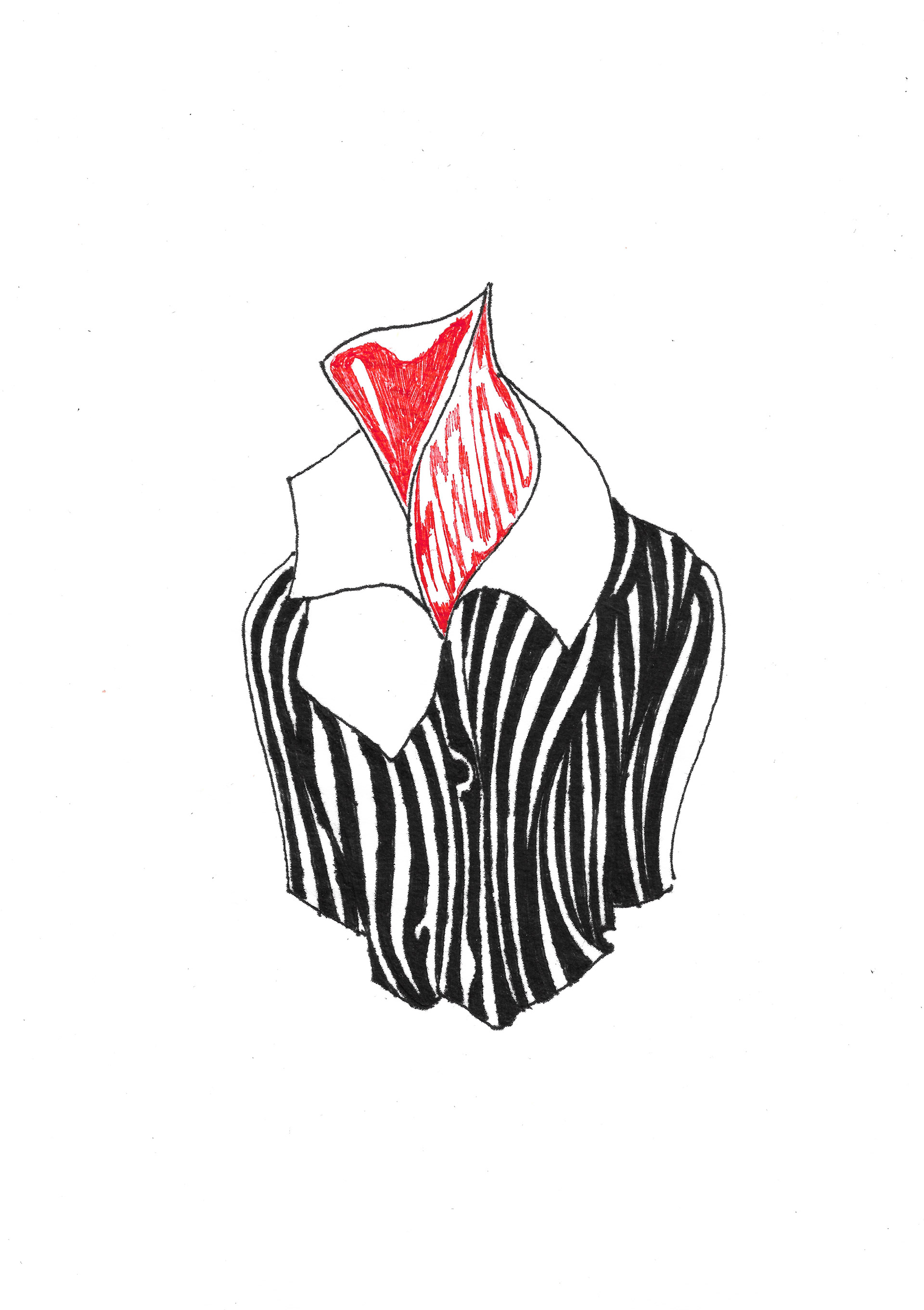 Drawing in ink pen on Japanese calligraphy aper, 24x33 cm, 2023