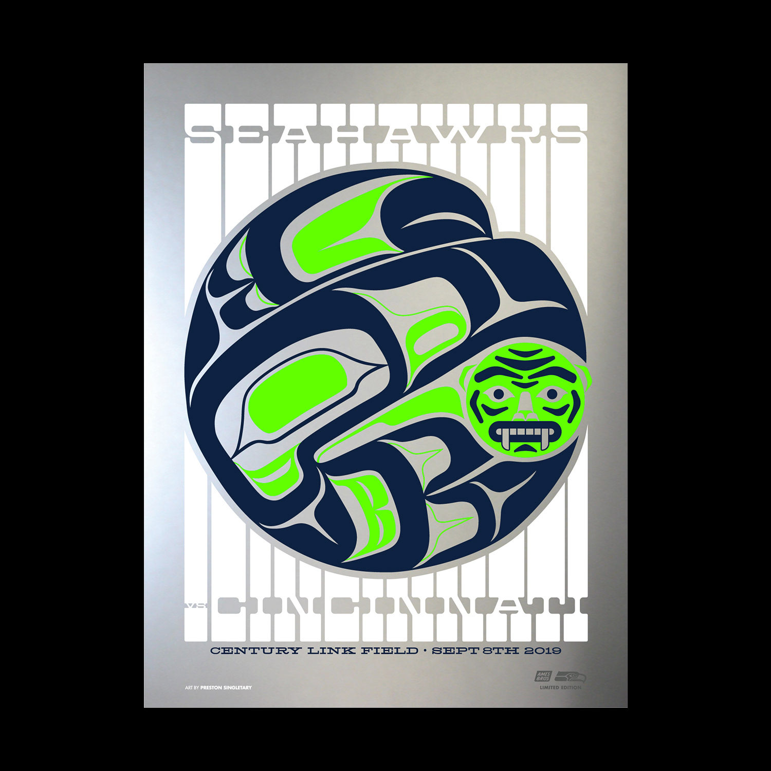 2021 Seahawks vs Cardinals Gameday Poster – Ames Bros