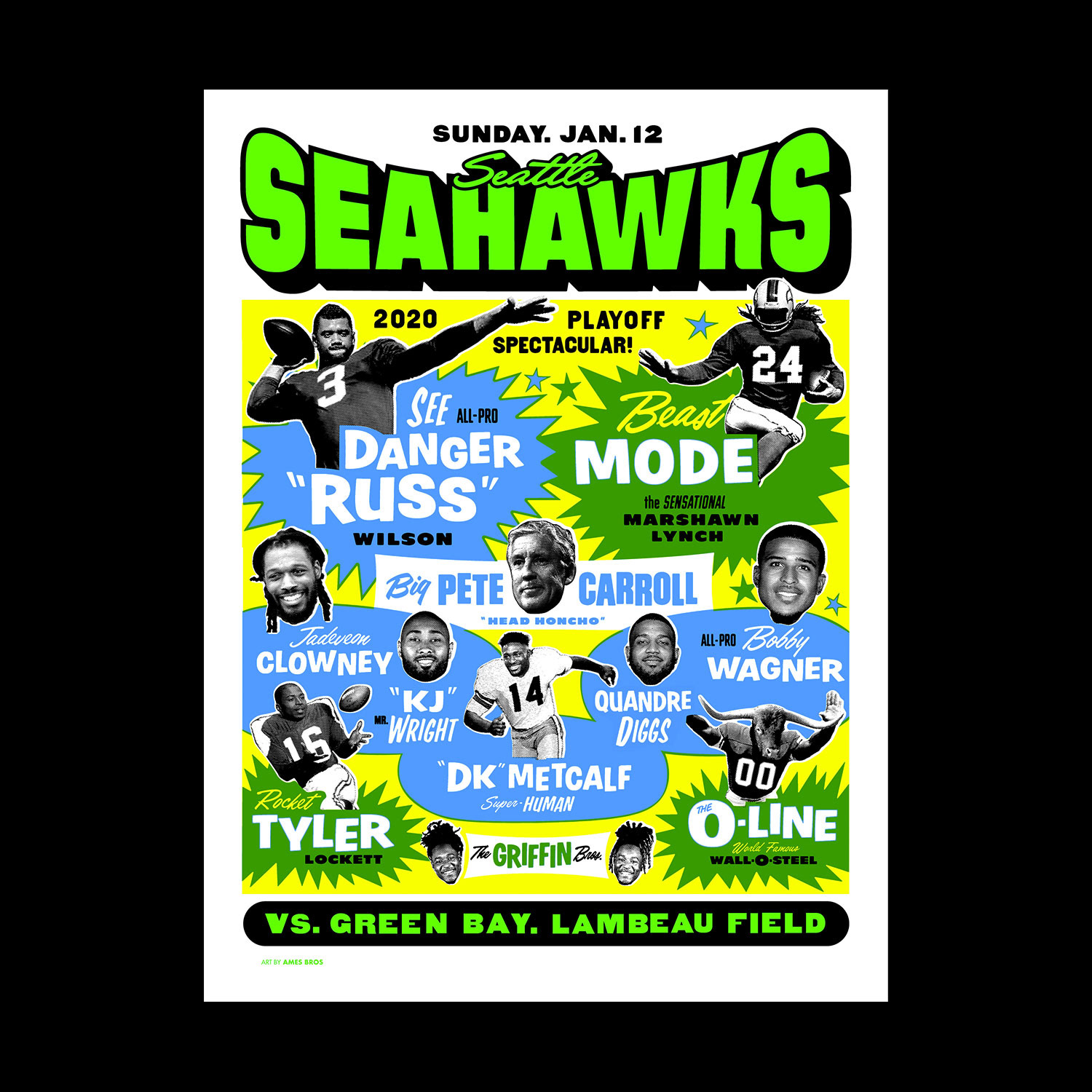 2021 Seahawks vs Cardinals Gameday Poster – Ames Bros