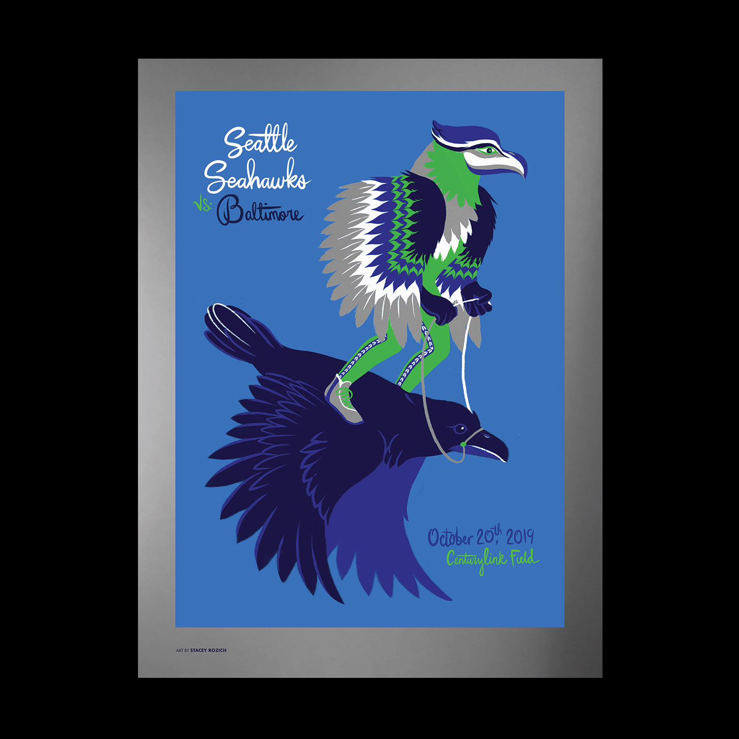 2022 Seahawks vs Cardinals Gameday Poster - Silver Variant – Ames Bros