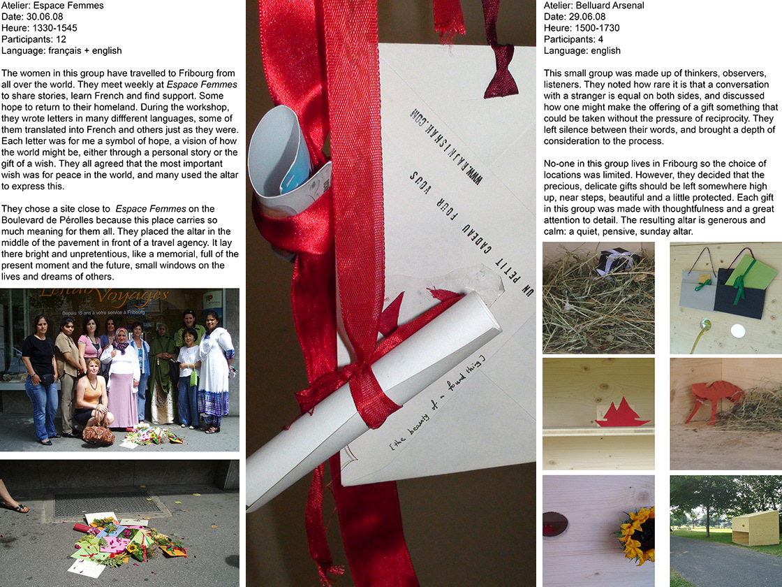 'Altars of all of us/speaking to strangers'