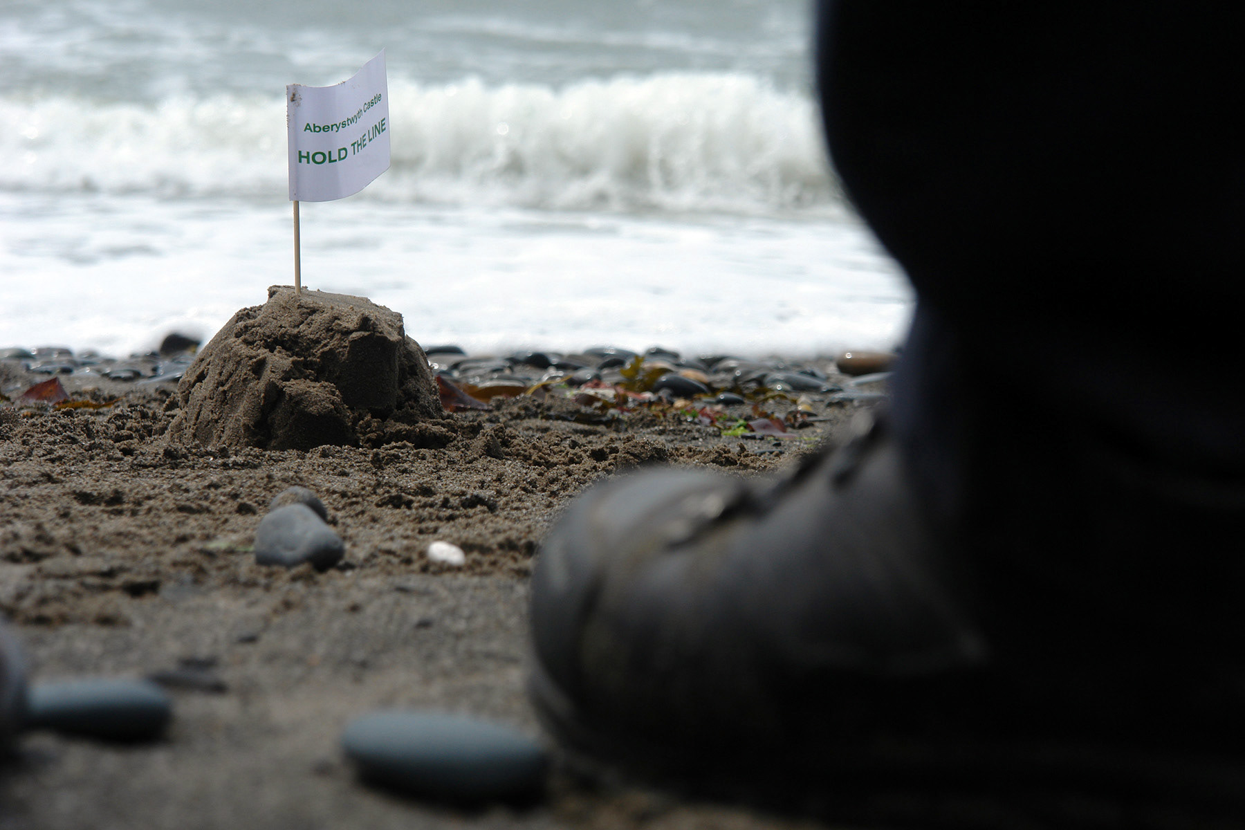 A sandcastle made of Ynyslas sand