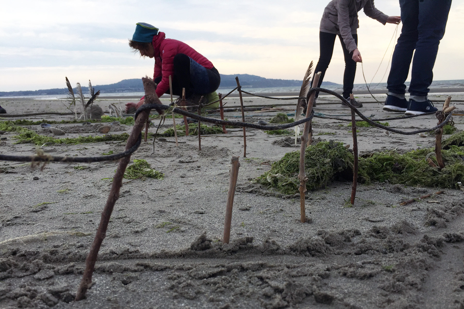 Building a new city on Bull Island at sunrise