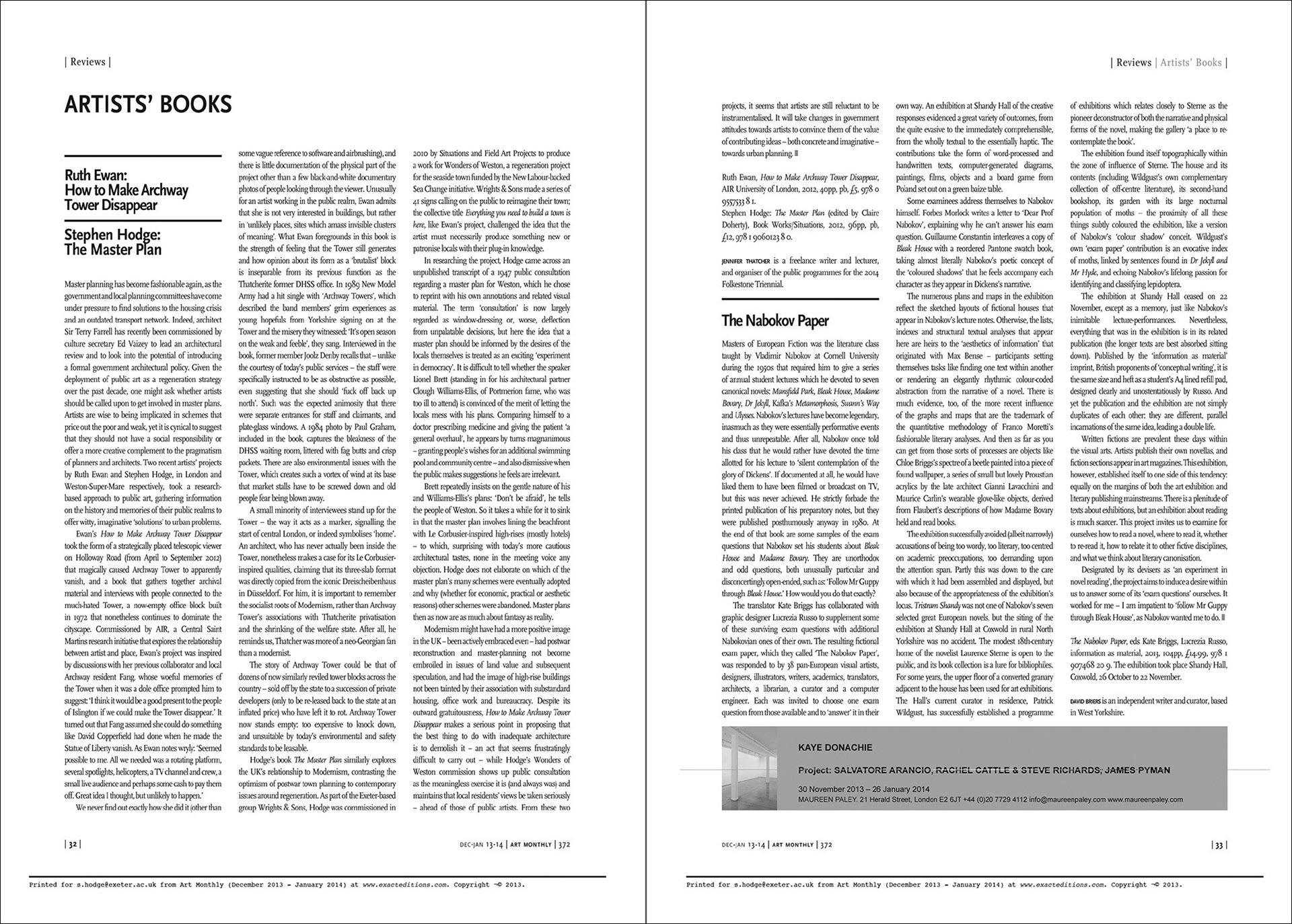 'Art Monthly' review