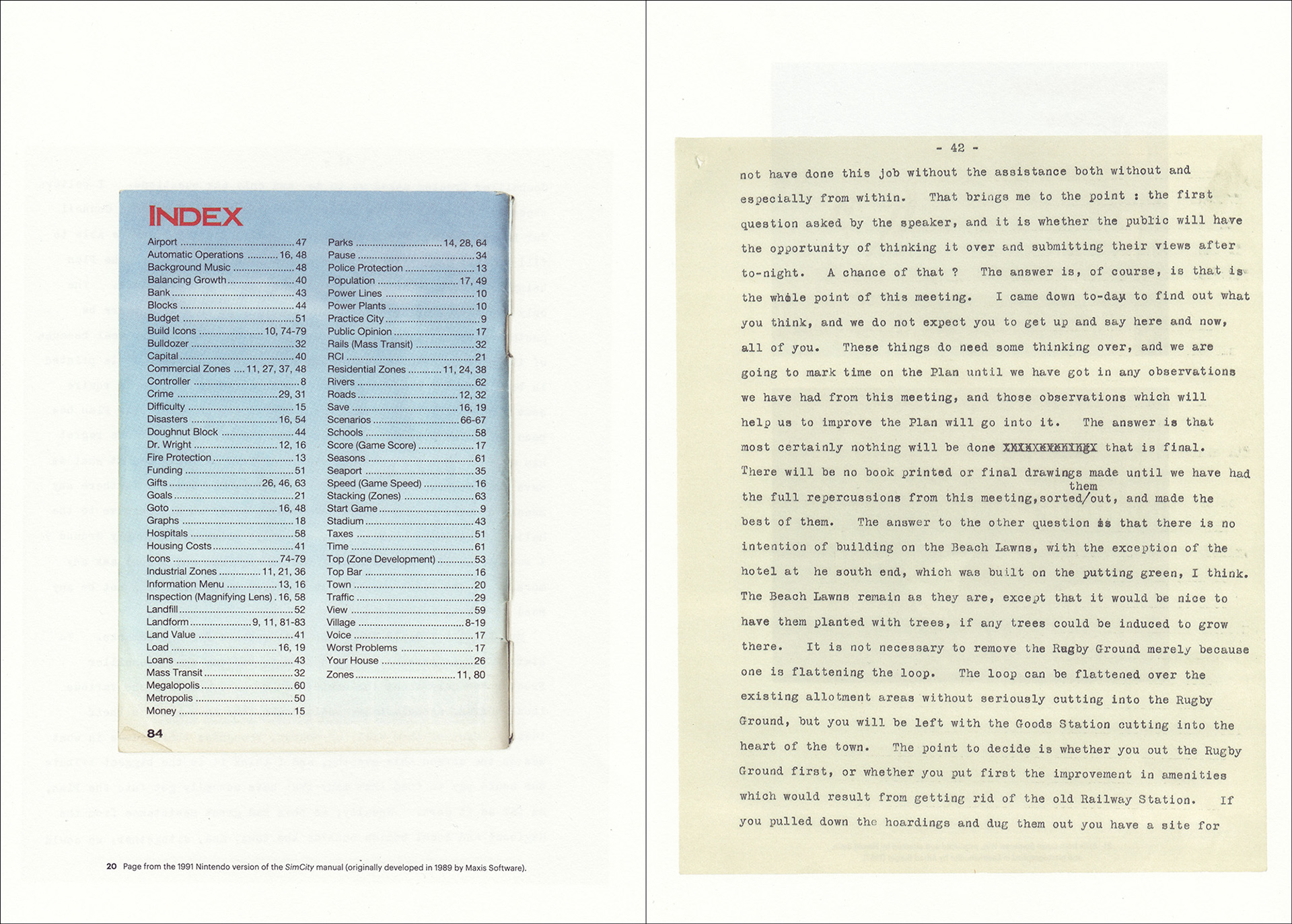 'The Master Plan' pages