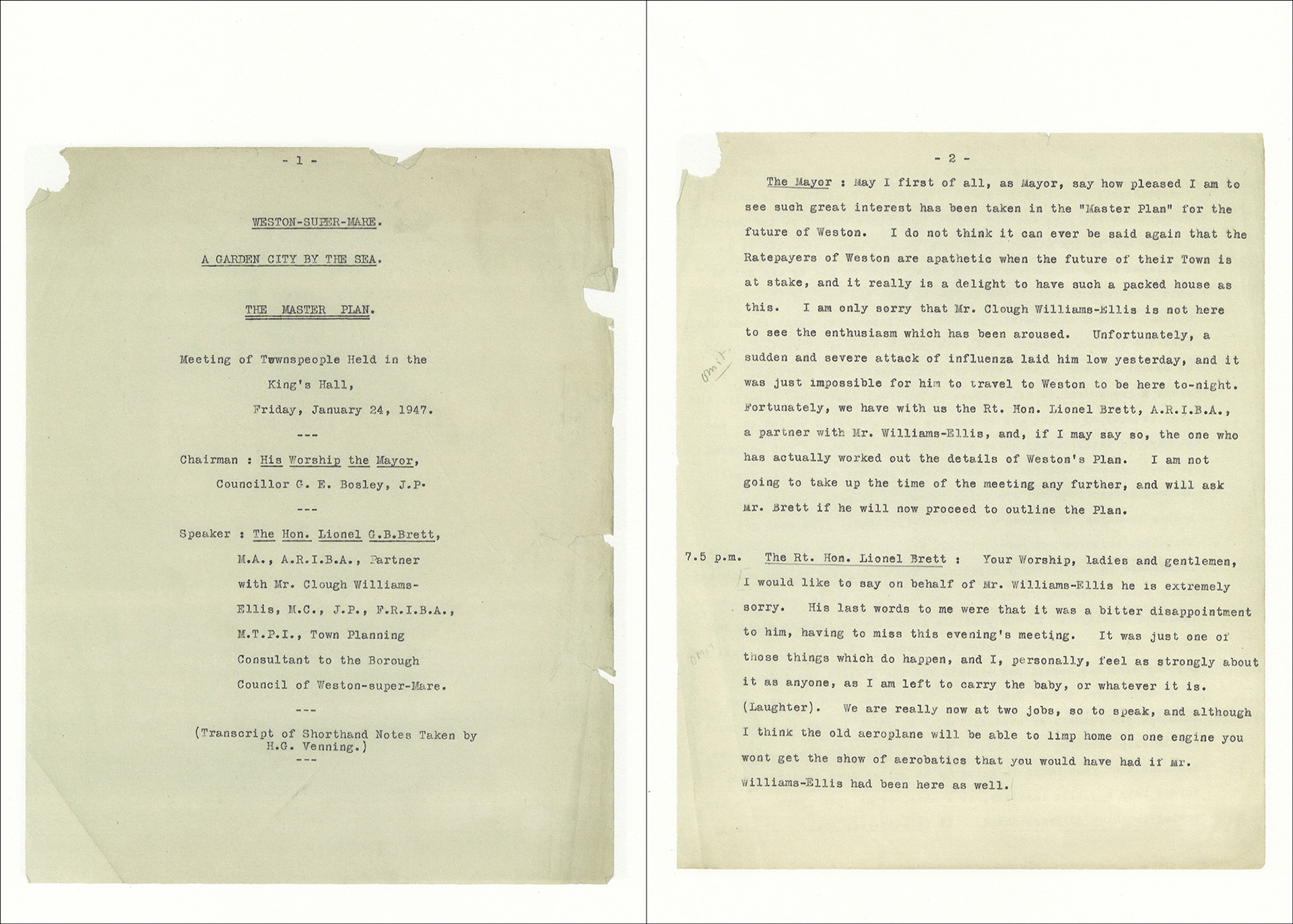 'The Master Plan' pages