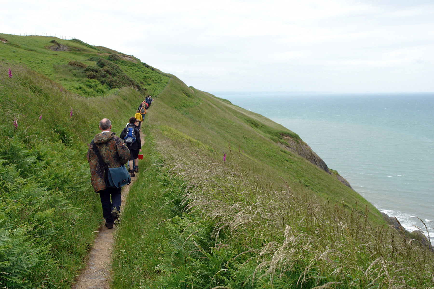 The final stretch of cliff path
