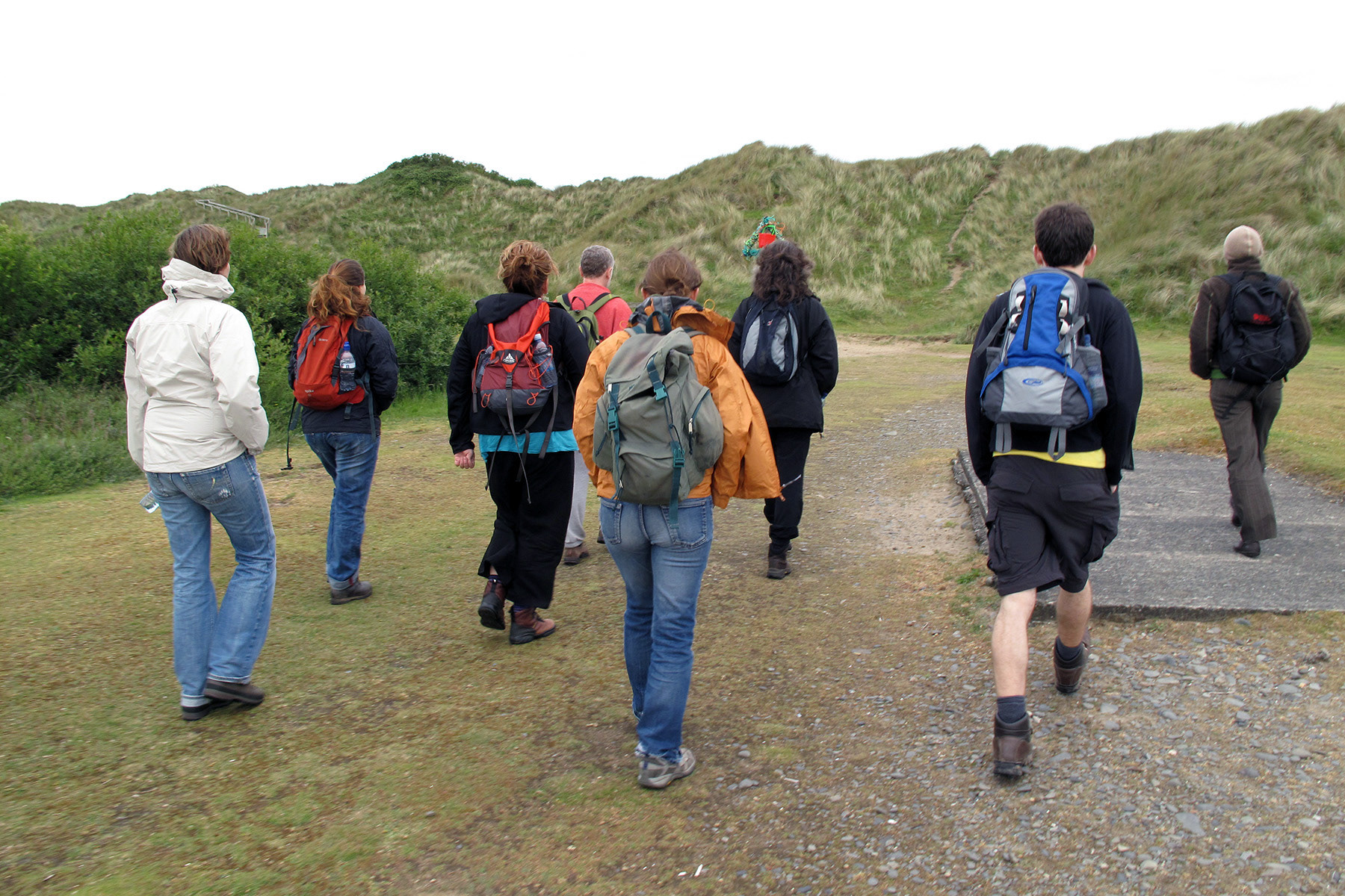 Setting off over Ynyslas sand dunes