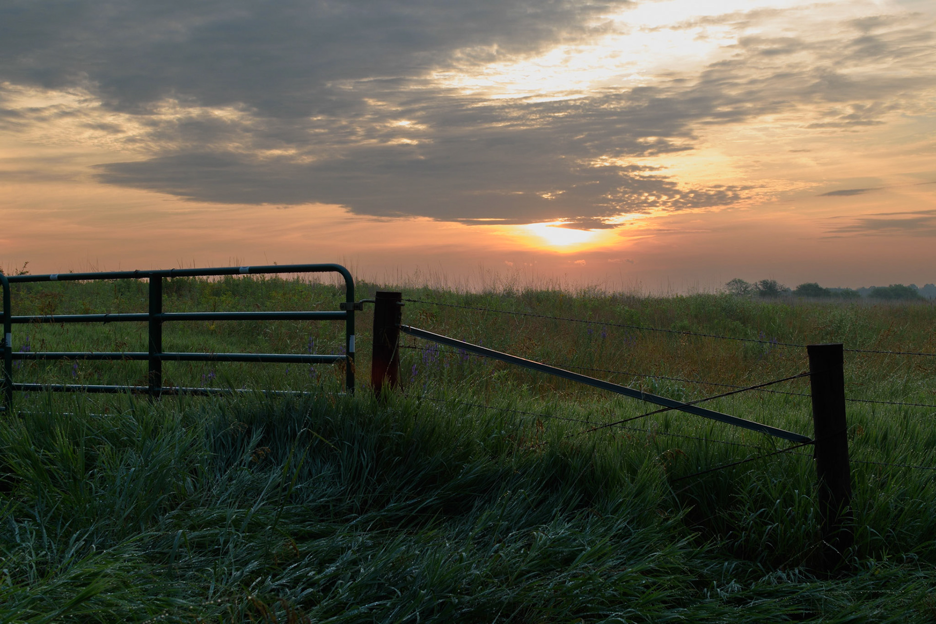 Sunrise at our Iowa camp.
