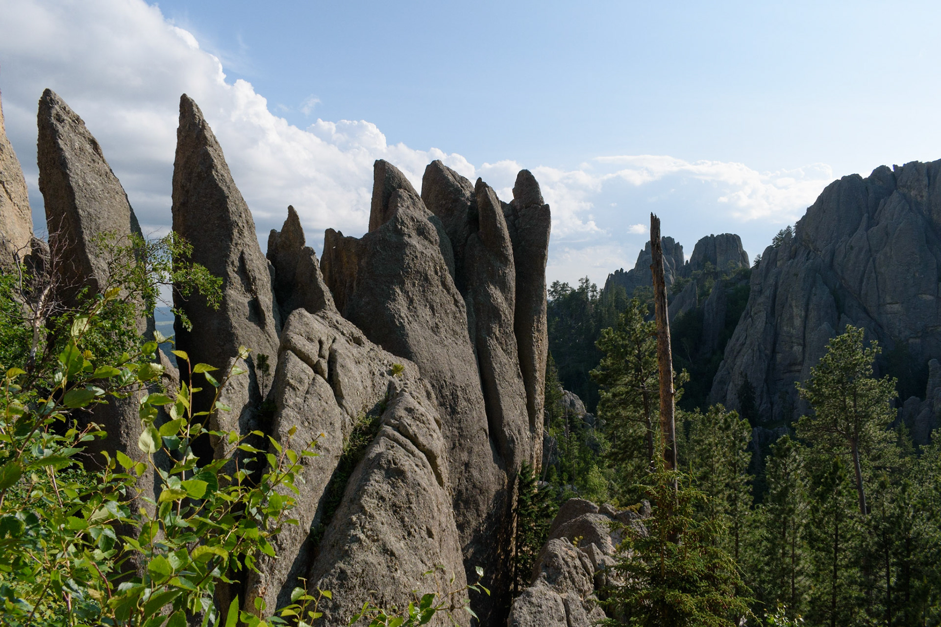 Another view of the rock formations along Needles Highway.