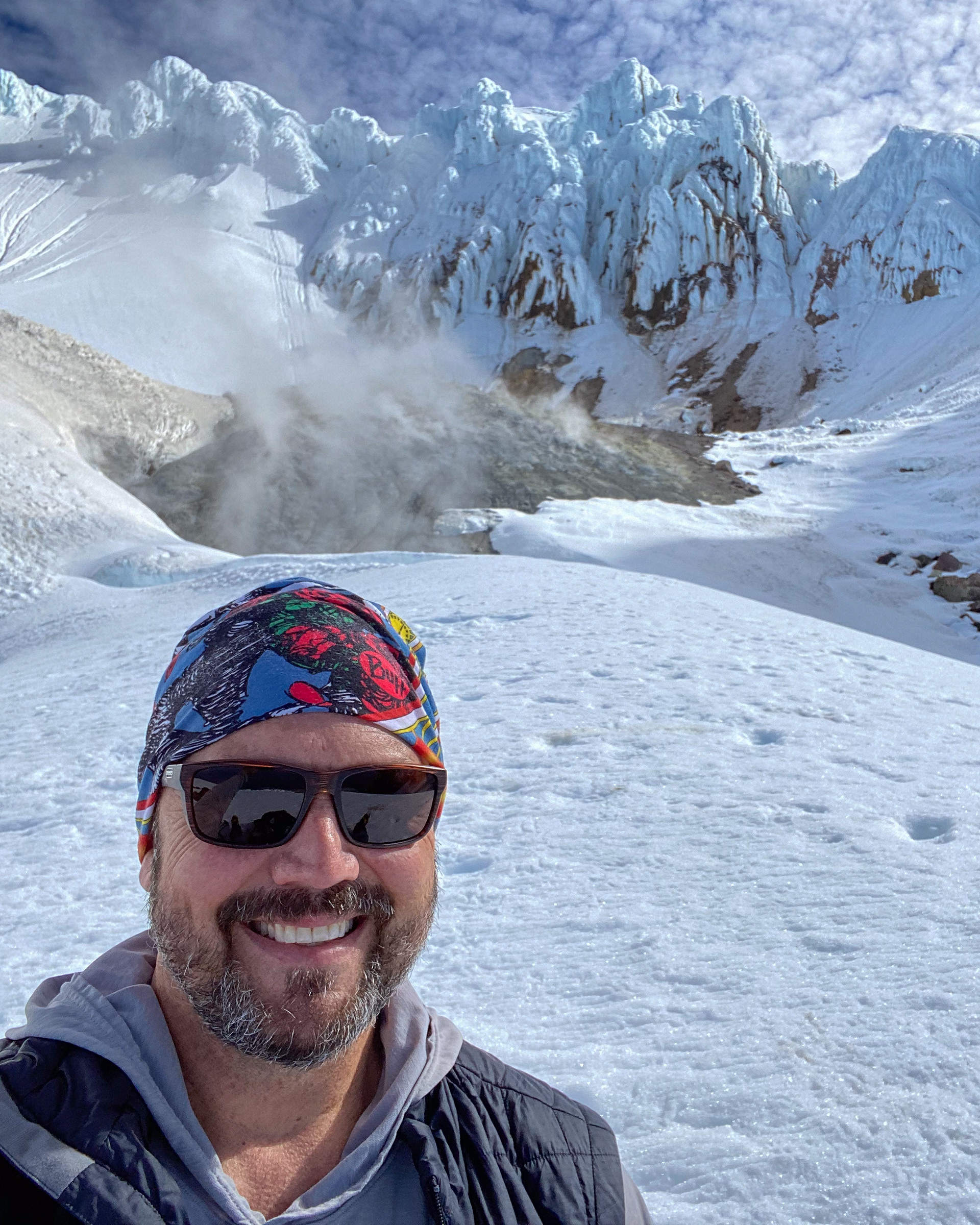 Climber (me) happy to be in "the devil's kitchen".