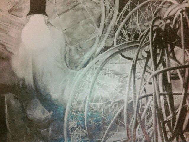 “Light in the Attic”; Graphite on Paper, by India Williams; 2010
