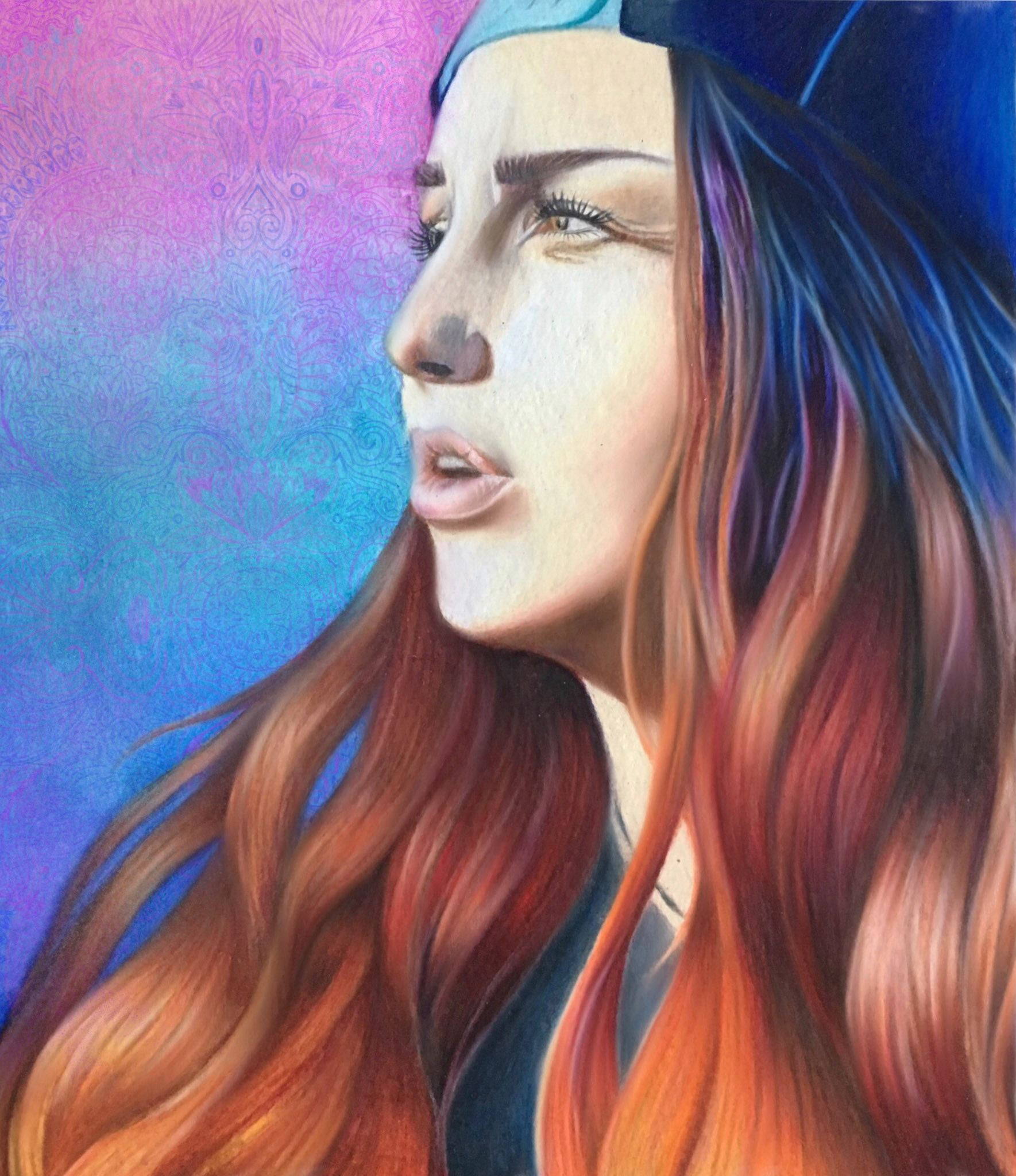 “Pandora”; Mixed Media on Water Color Paper; by India Williams; 2017