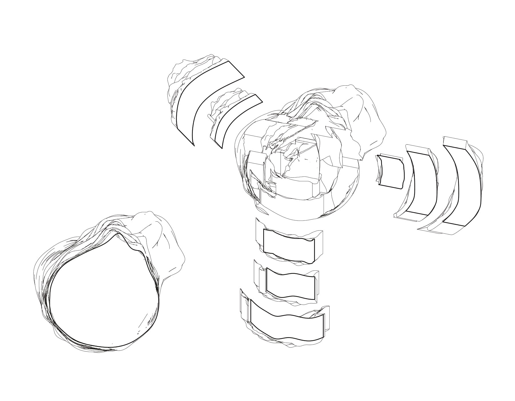 Plans (Top & Exploded with Removed Material)