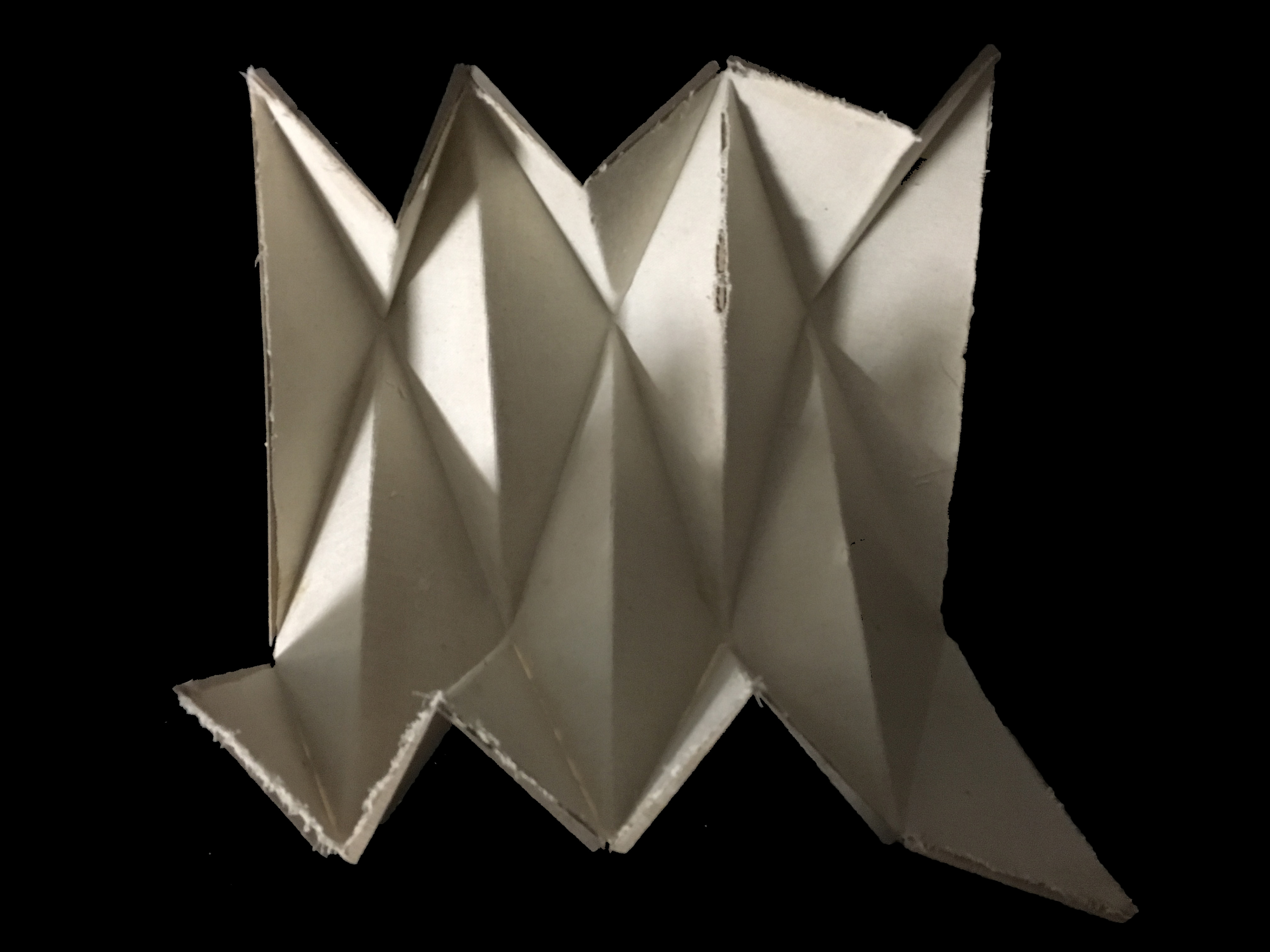 CNC-Milled MDF Miura Tessellation Study II