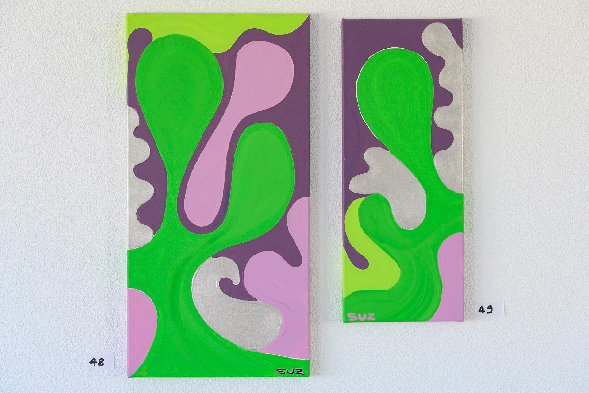 Acryl 48–49: 30 x 60, 20 x 50 cm. - VERKAUFT