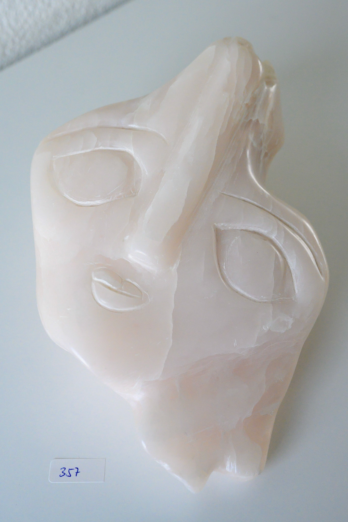 Speckstein 257: Gesicht, Skulptur, BxTxH: 16 x 24 x 10 cm. VERKAUFT