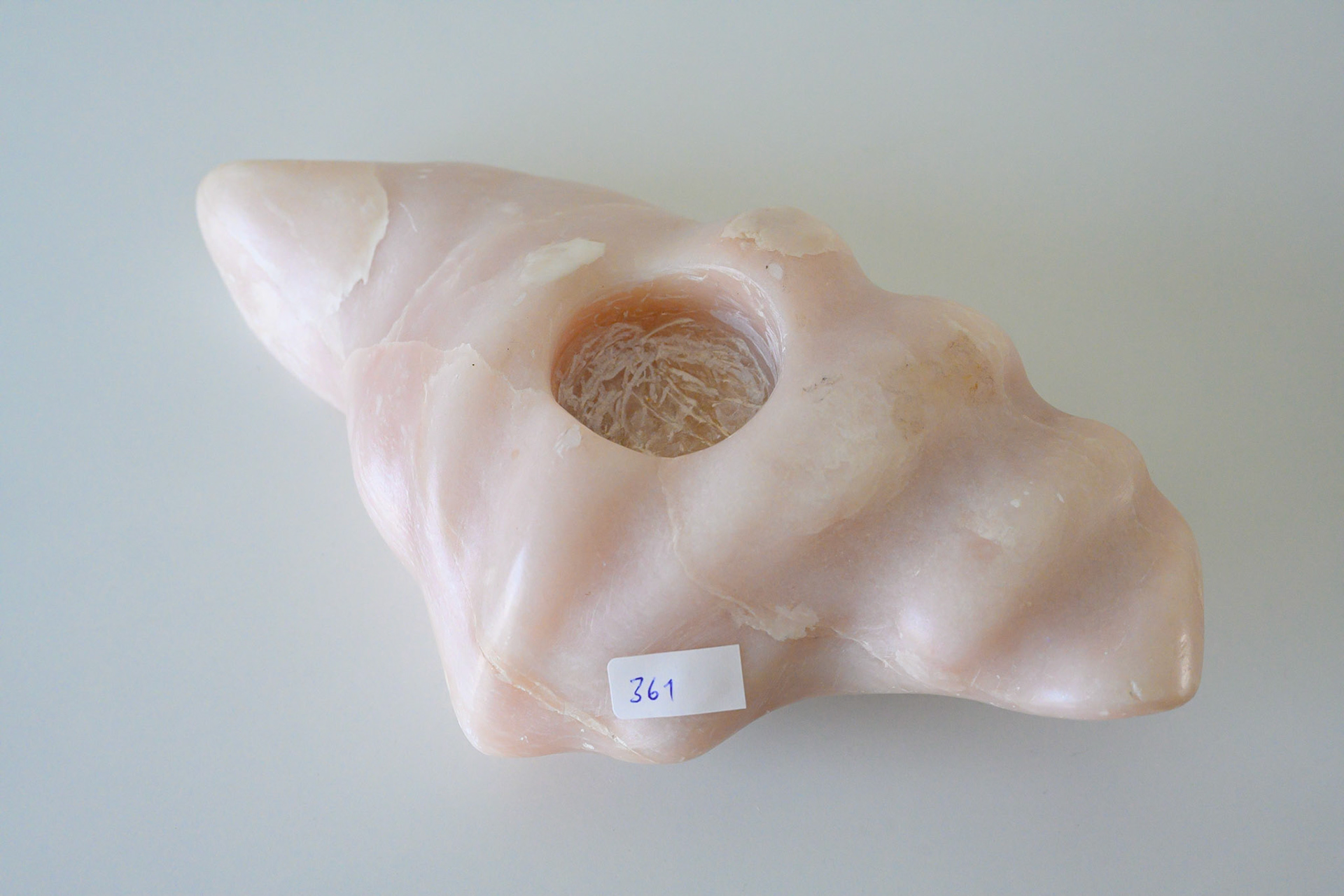 Speckstein 361: Skulptur, Kerzenständer, BxTxH: 22 x 12 x 7 cm