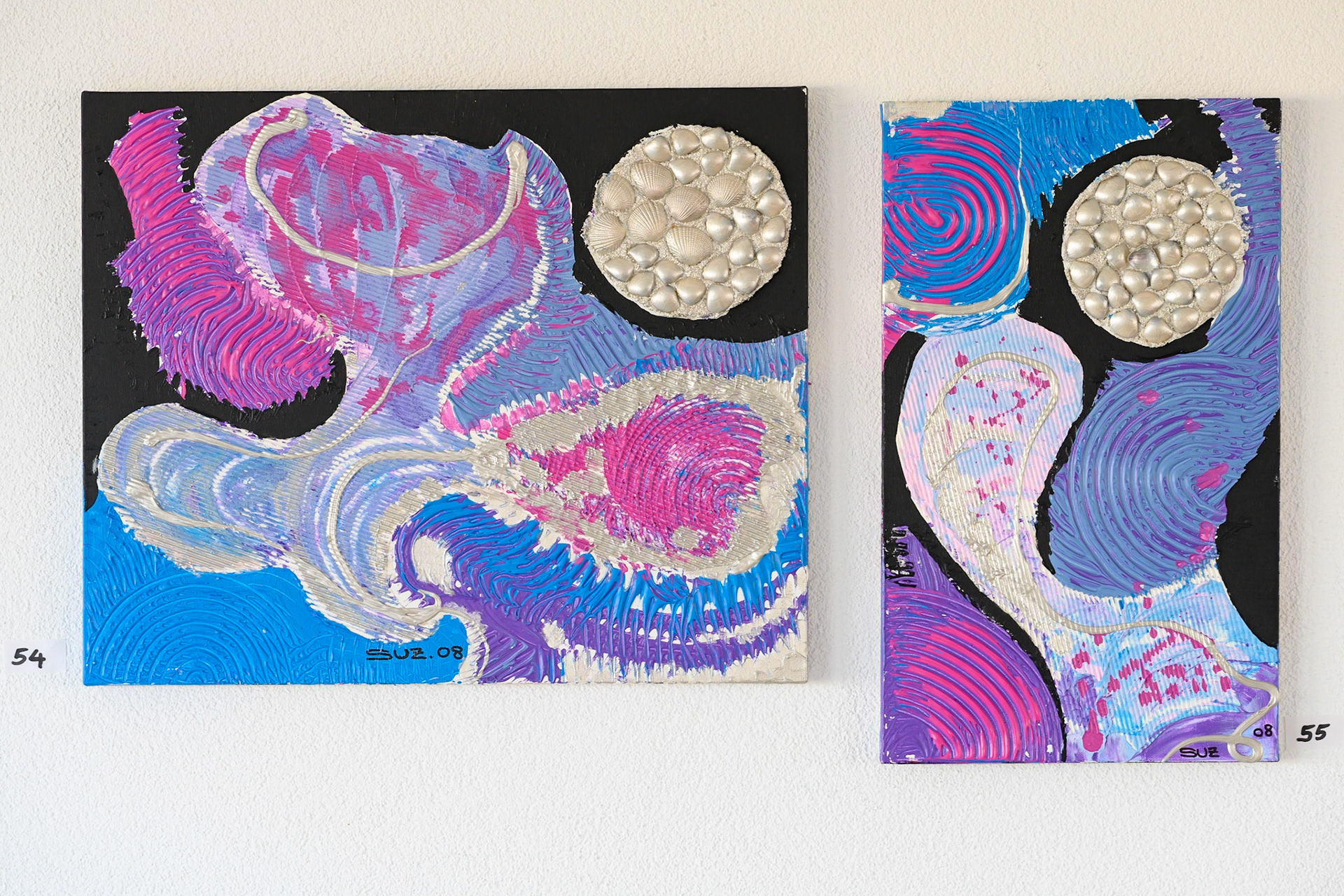 Acryl 54–55: 45 x 55, 30 x 50 cm.
