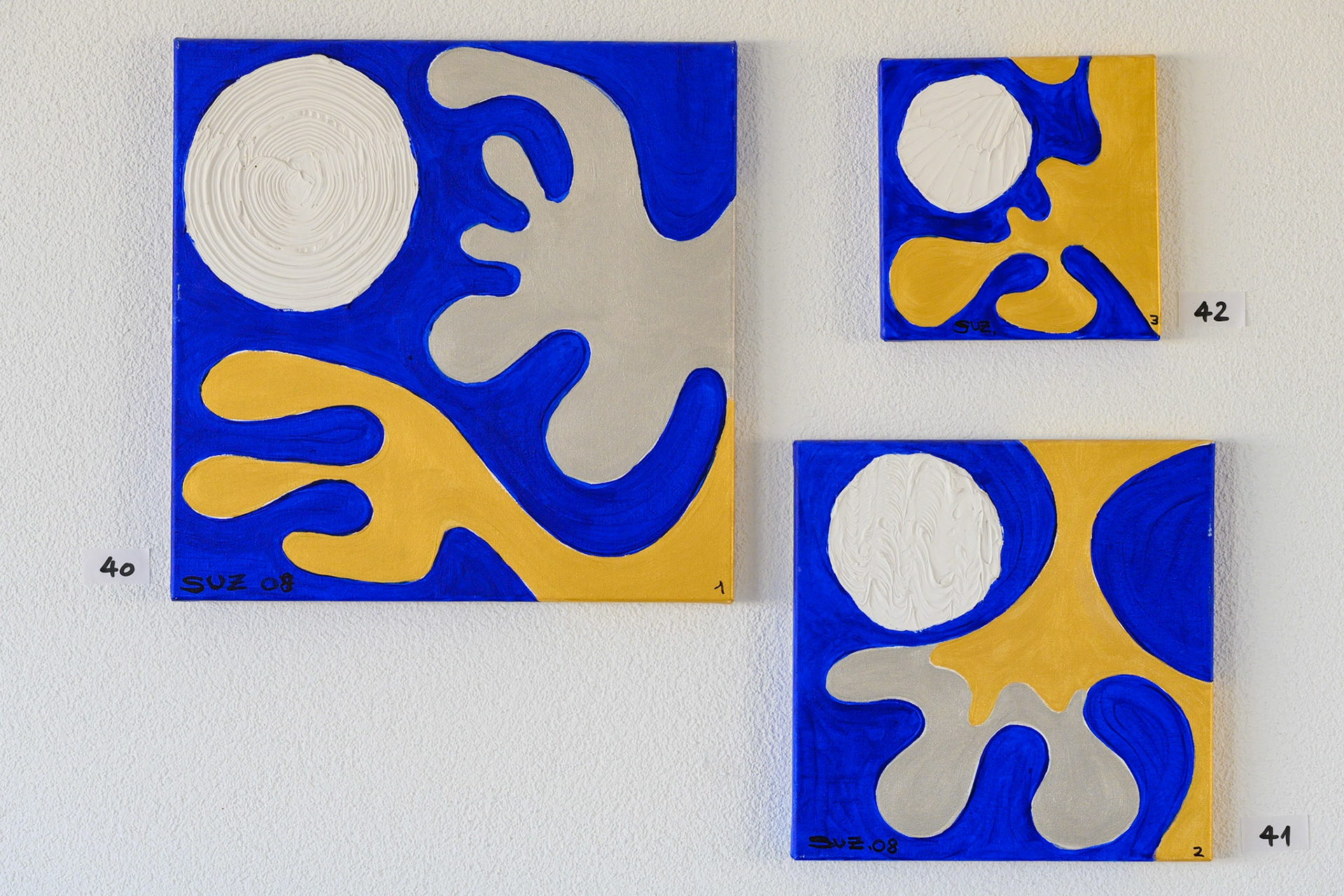 Acryl 40–42: 40 x 40, 30 x 30, 20 x 20 cm, Mini. VERKAUFT