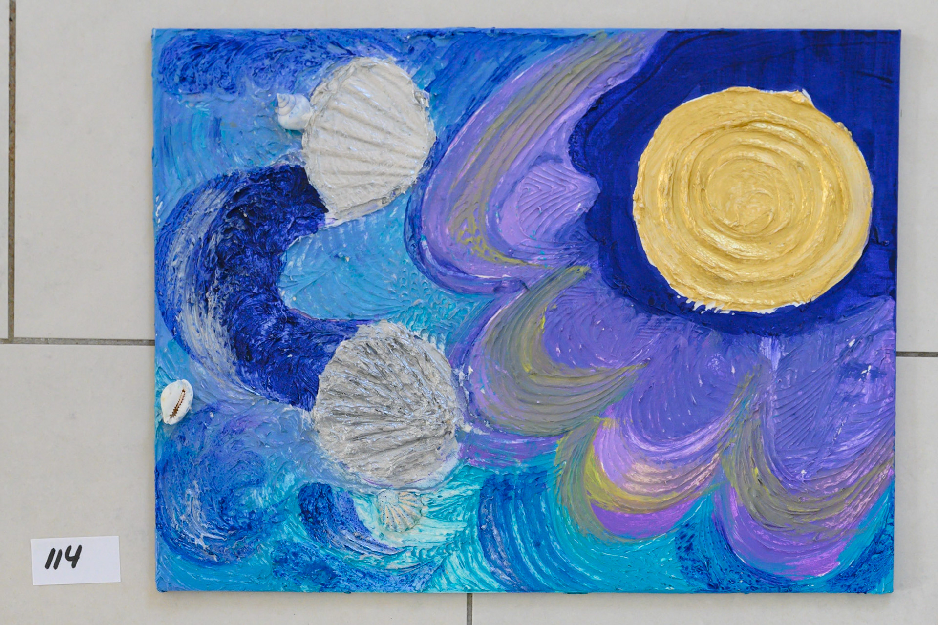 Acryl 114: 40 x 30 cm, auf Karton, erstes Strukturbild, 2007.  - NICHT MEHR VERFÜGBAR