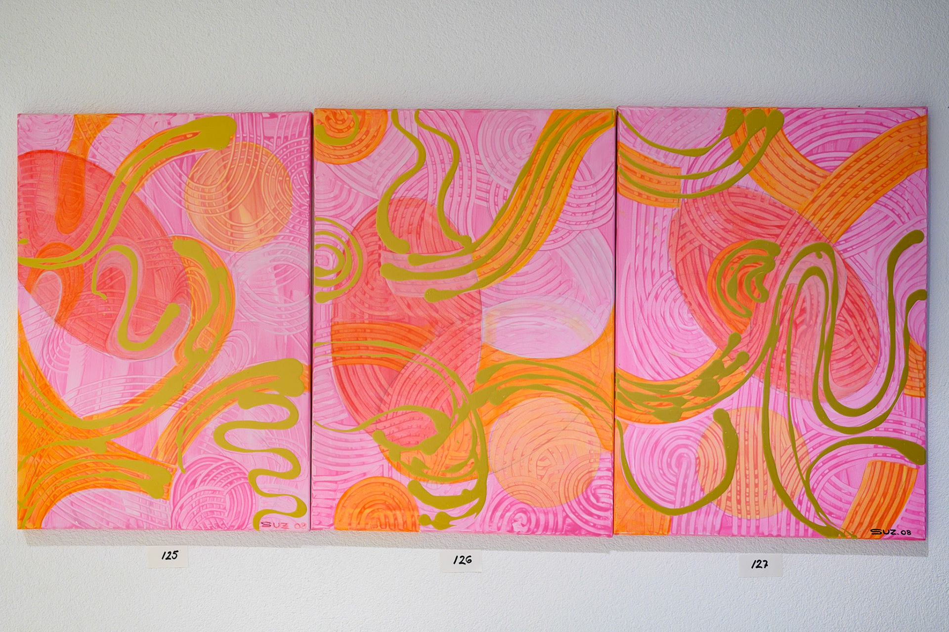 Acryl 125–127: je 50 x 70 cm.