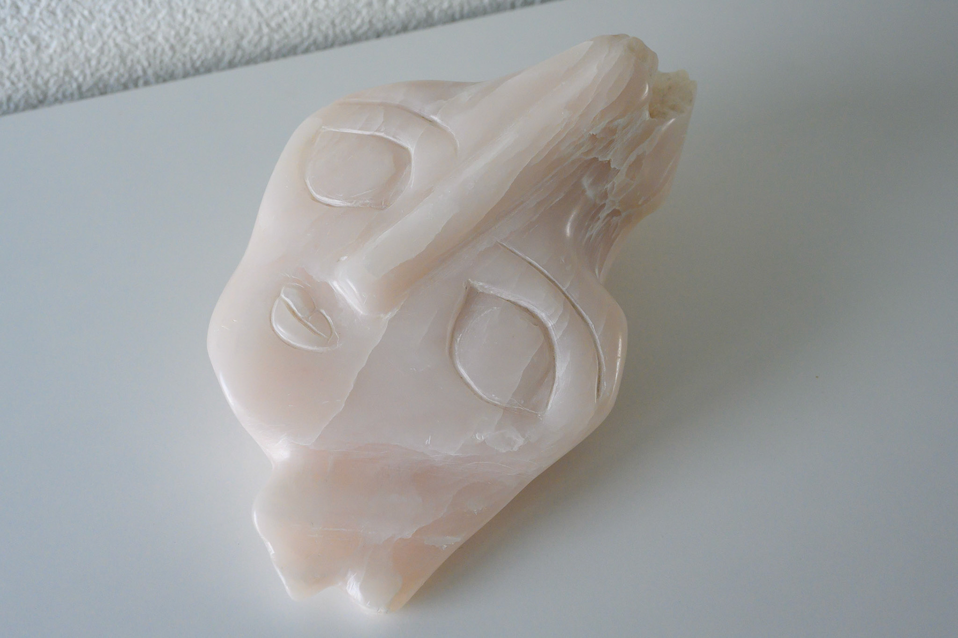 Speckstein 357: Gesicht, Skulptur, BxTxH: 16 x 24 x 10 cm. VERKAUFT