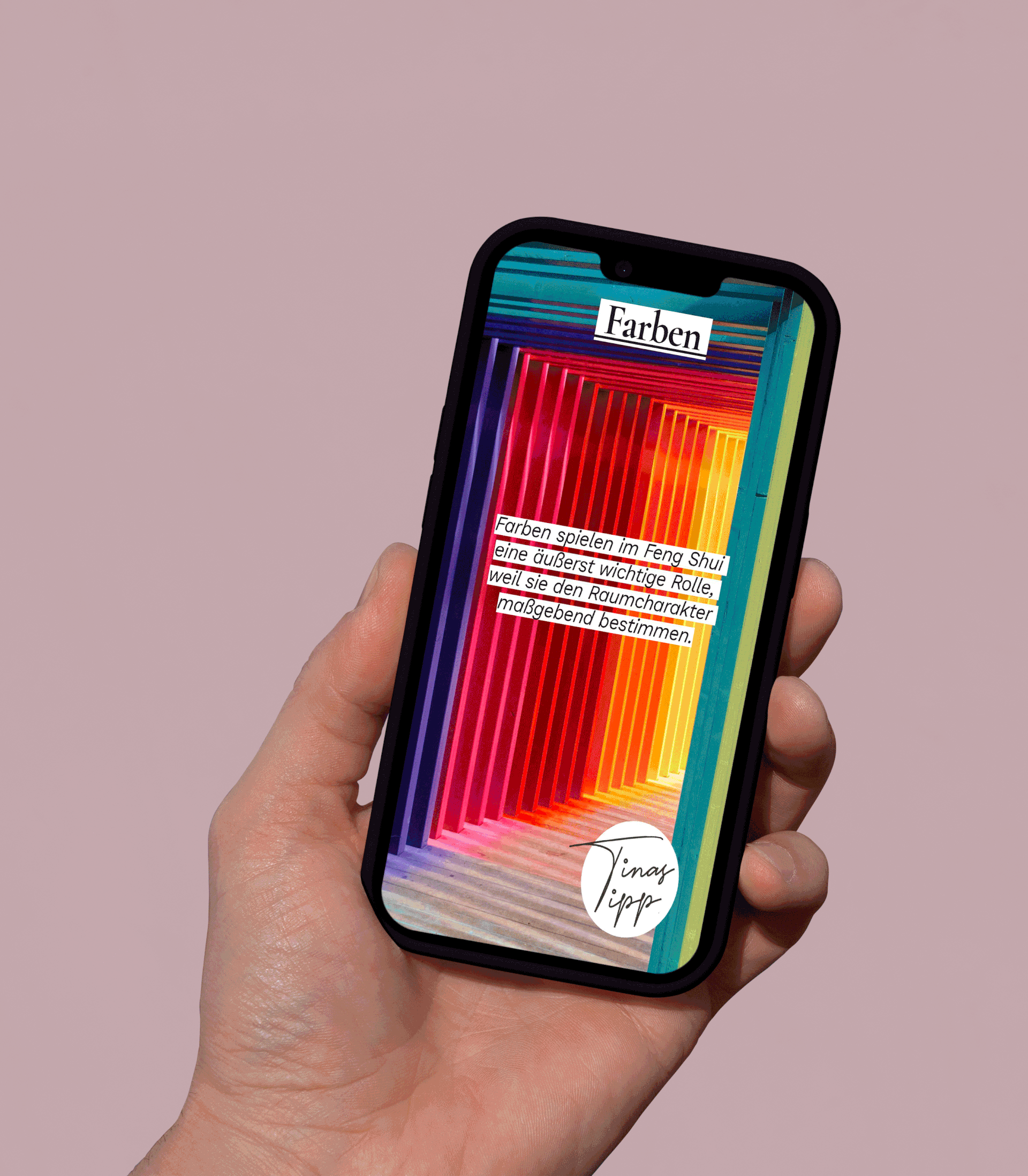 Social Media Branding auf mobilem Interface dargestellt