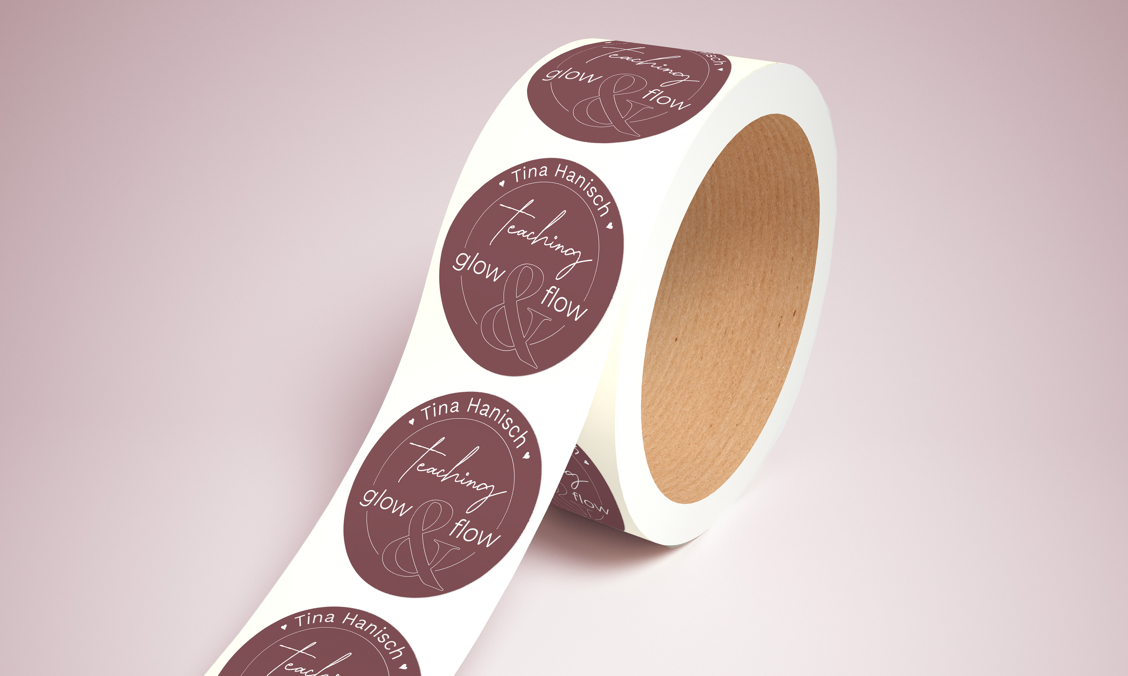 Logo-Anwendung auf Print-Sticker