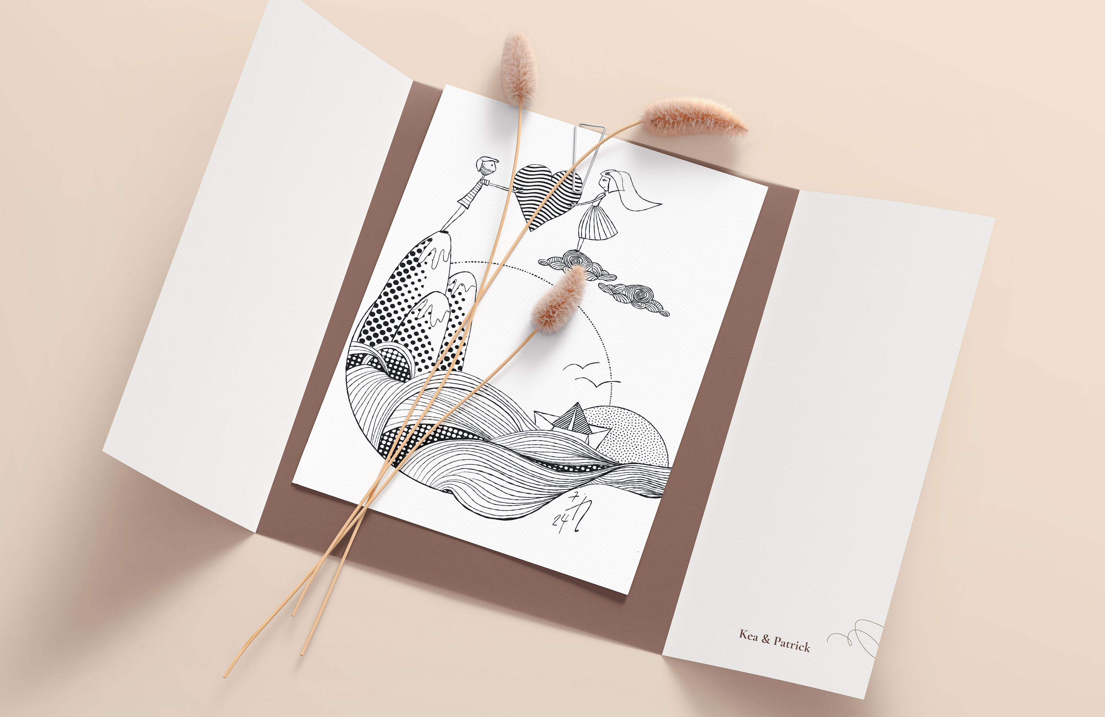 Detailillustration mit klarer Linie und visueller Narration