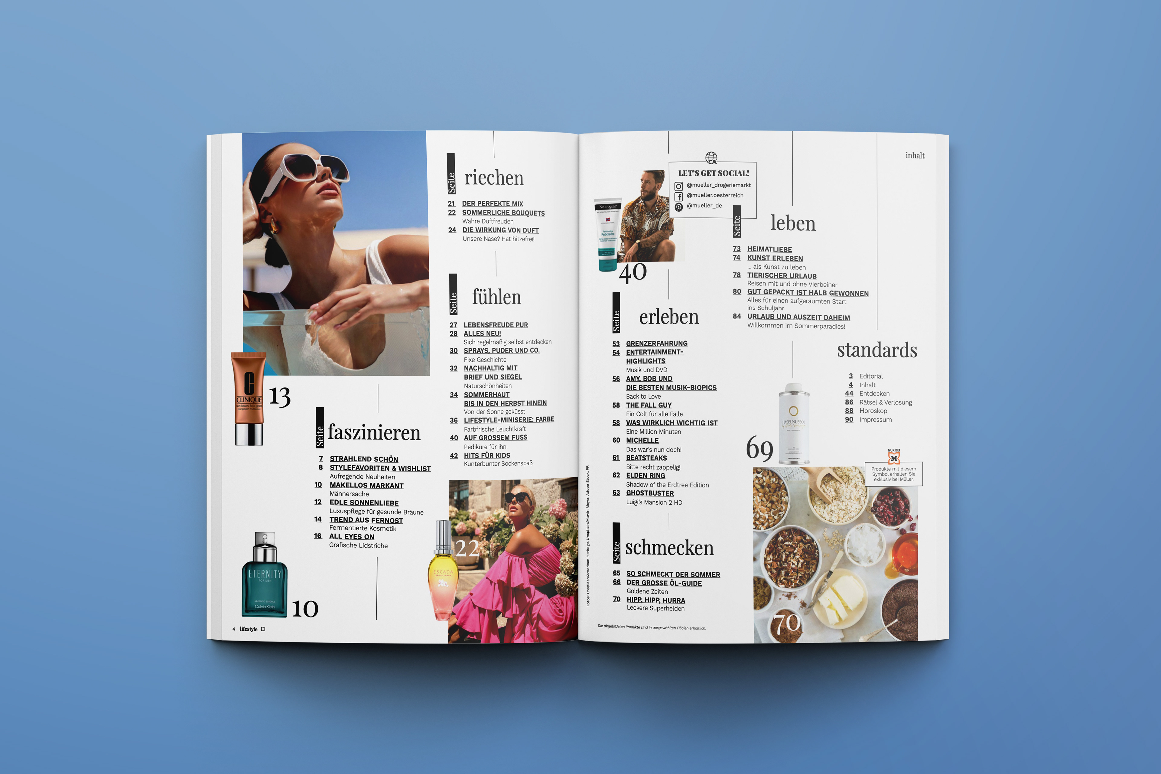Layout Inhaltsseite mit Bildkonzept und klarer Rasterstruktur