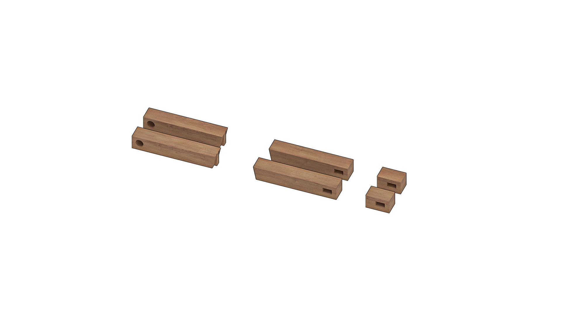 Pre-processed Wood Square Rods