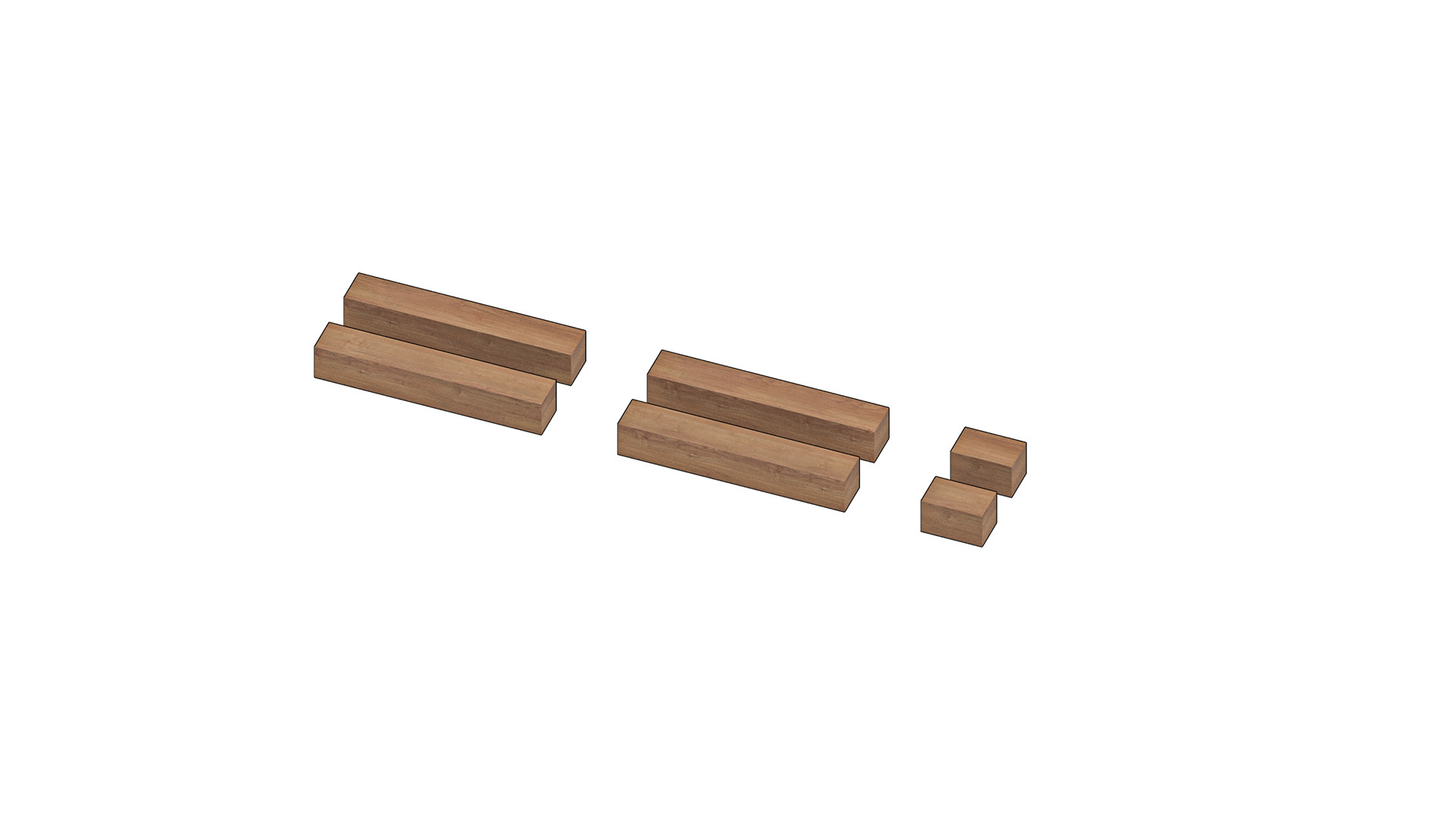 Wood Square Rods