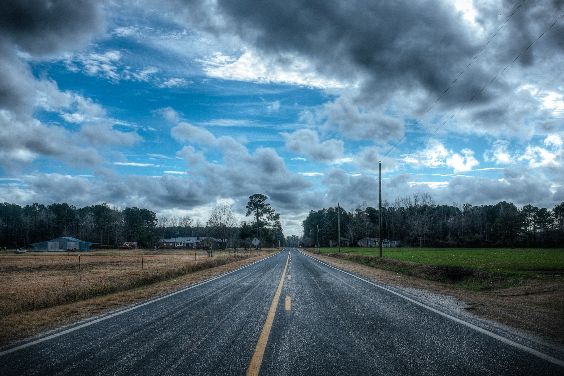 HDR'ed with film overlay. Need better doF. But great clouds