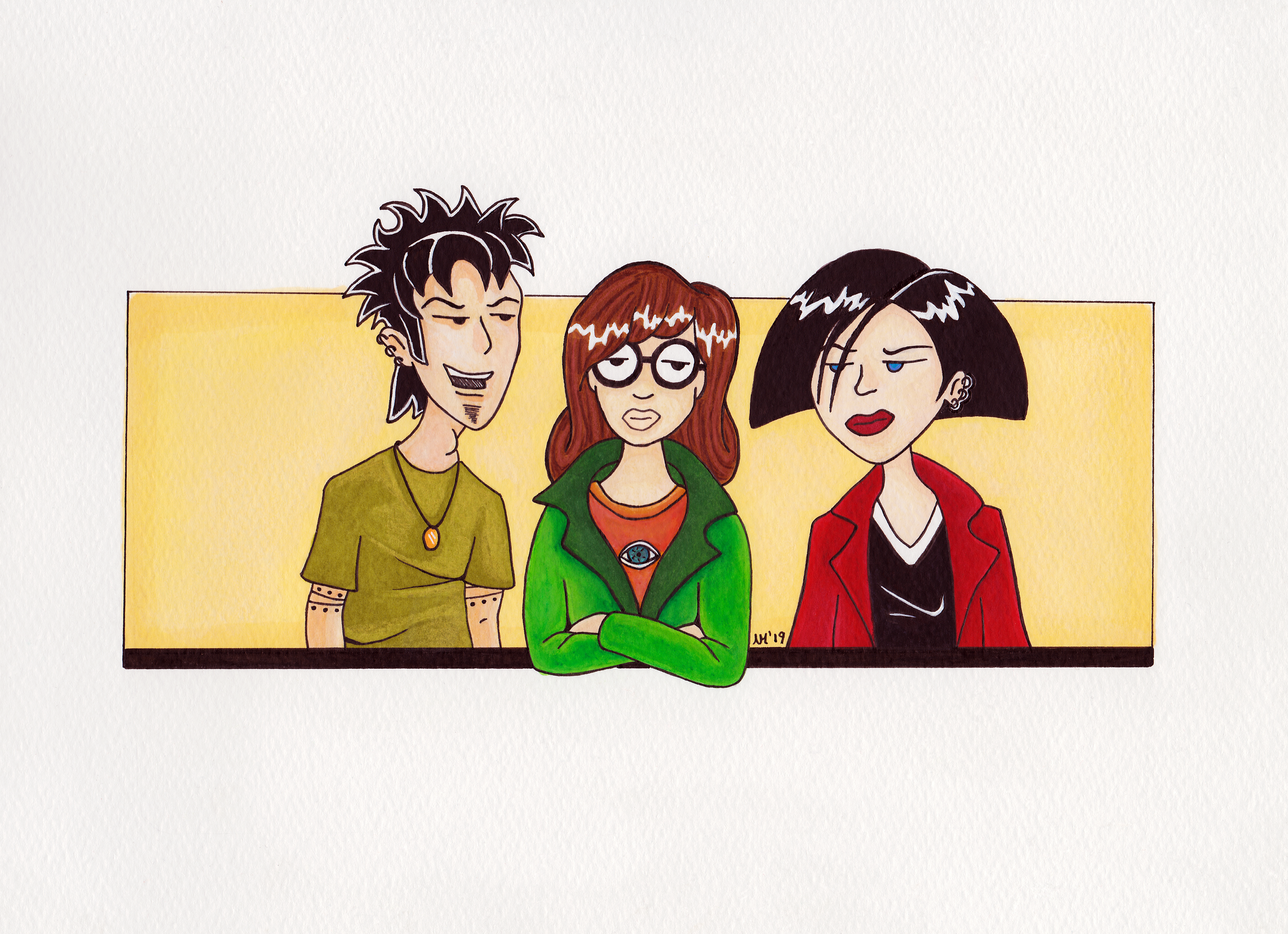 Daria - Copic Marker + Coloured Pencil + Ink