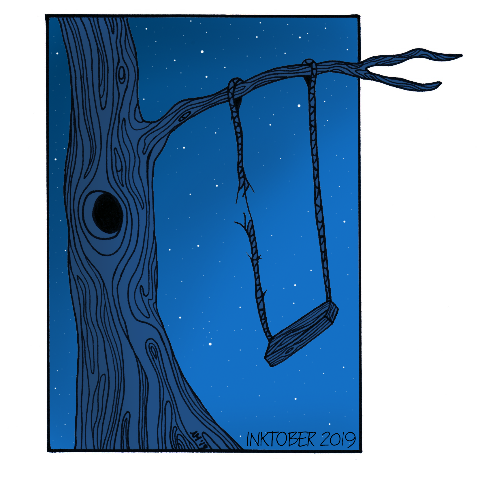Swing - Ink + Digital Gradient